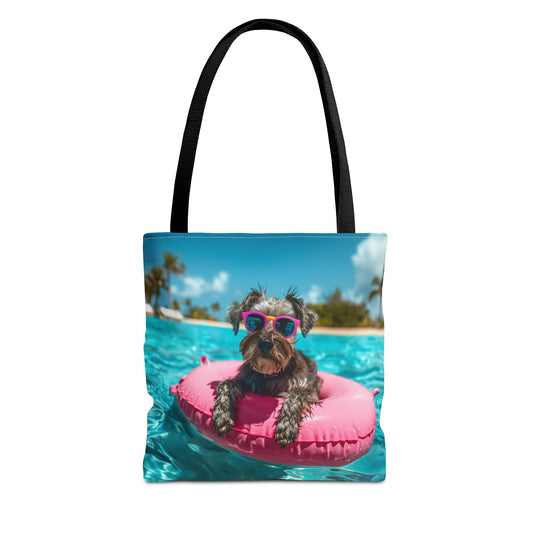 Summer Schnauzer Beach Tote Bag