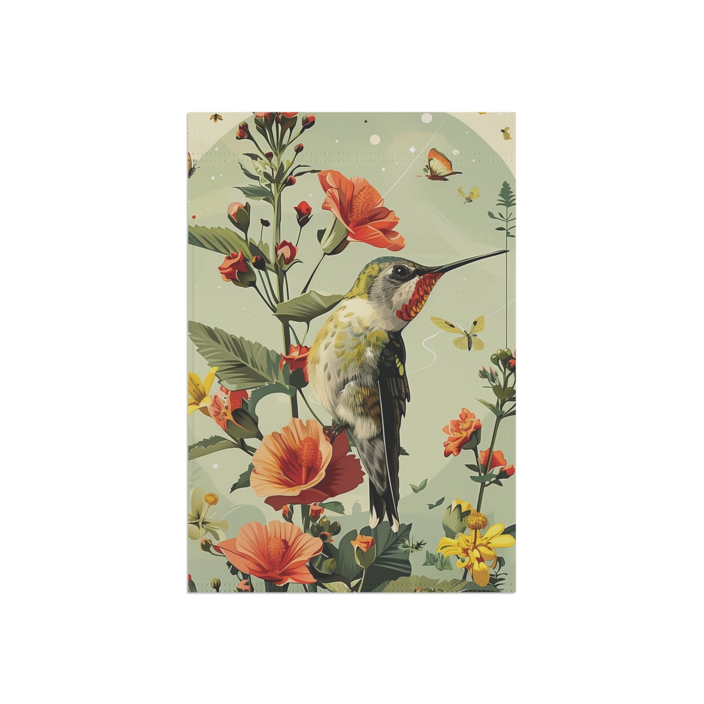 Hummingbird Watcher Garden & House Banner