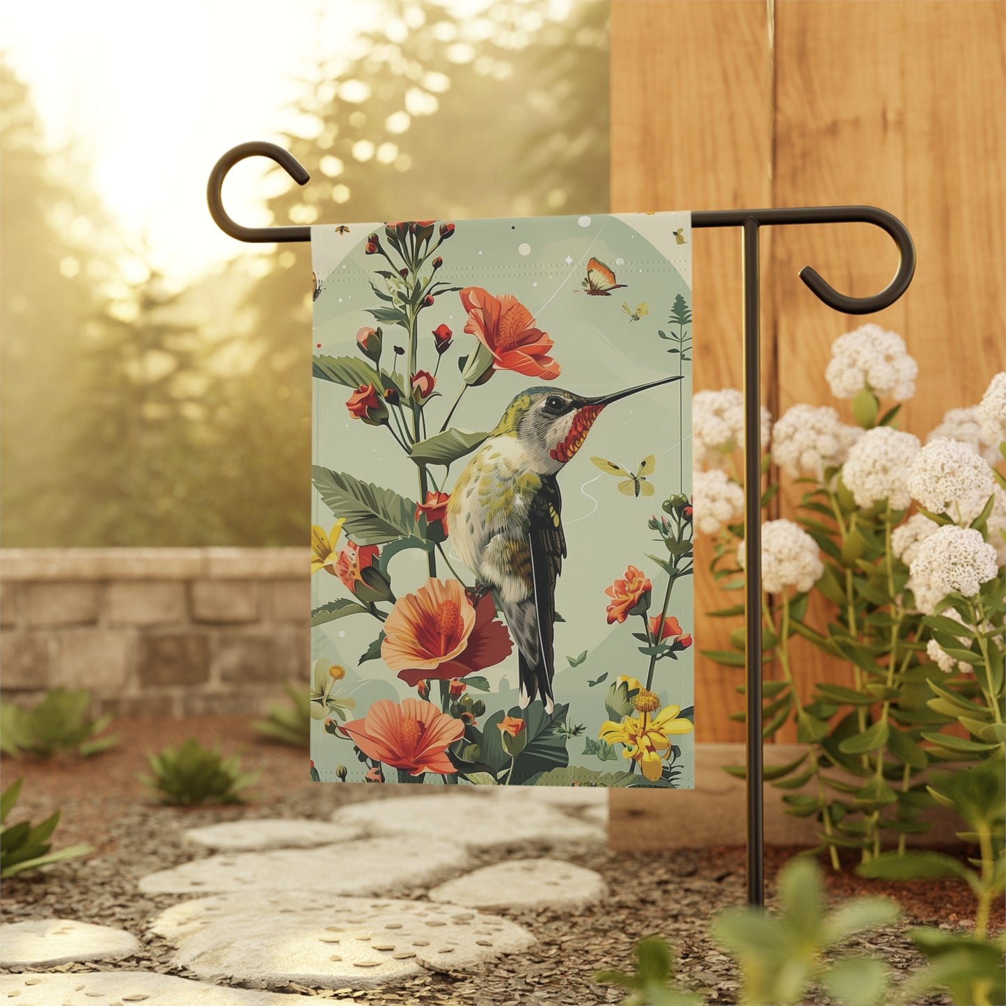 Hummingbird Watcher Garden & House Banner