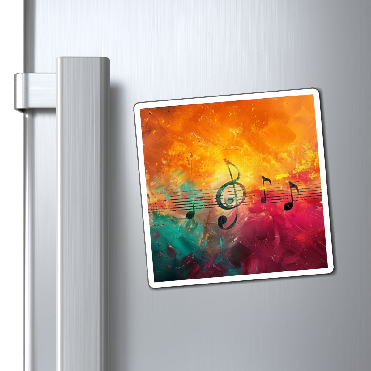 Color Burst Treble Clef Magnets