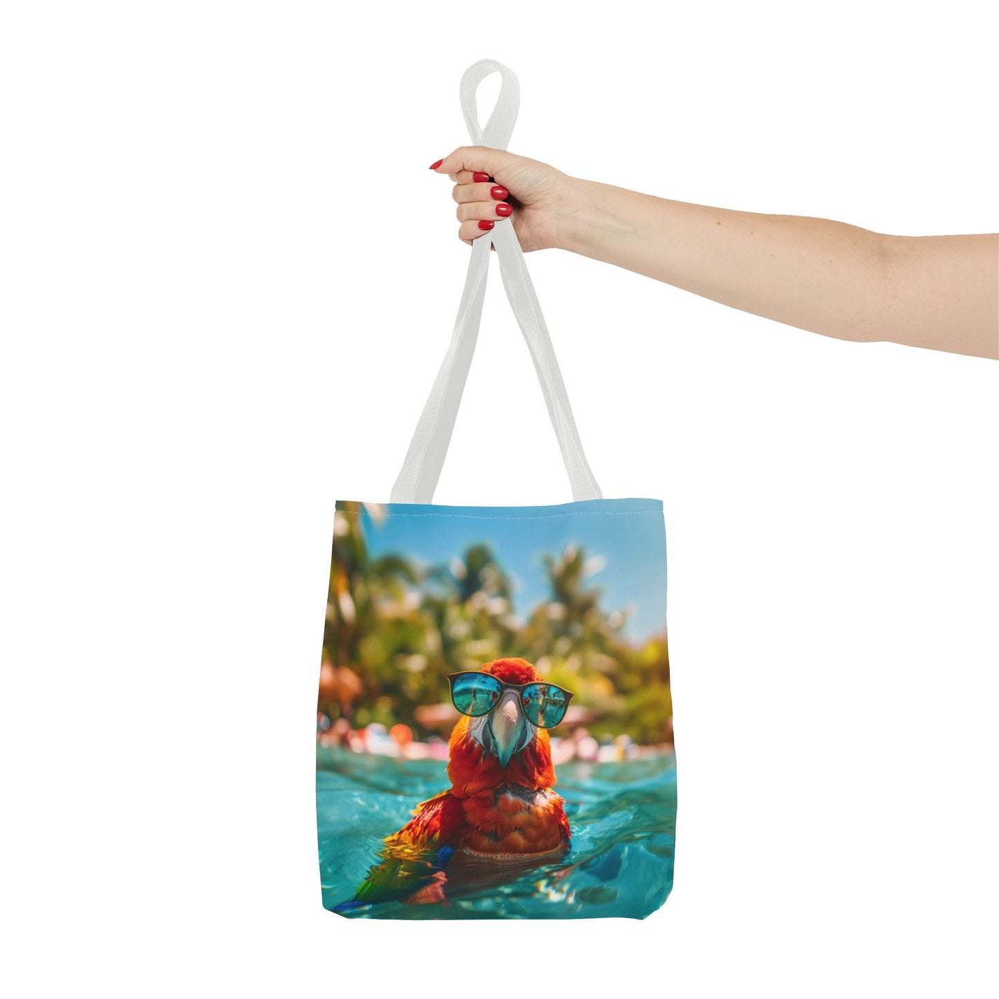 Summer Parrot Beach Tote Bag
