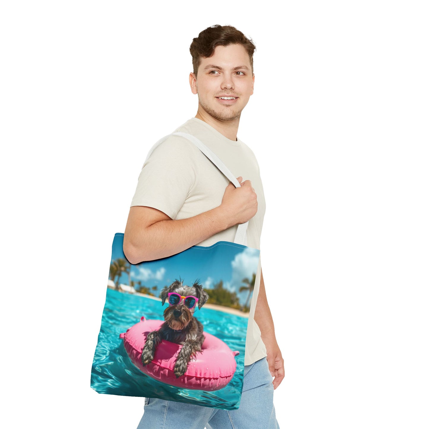 Summer Schnauzer Beach Tote Bag