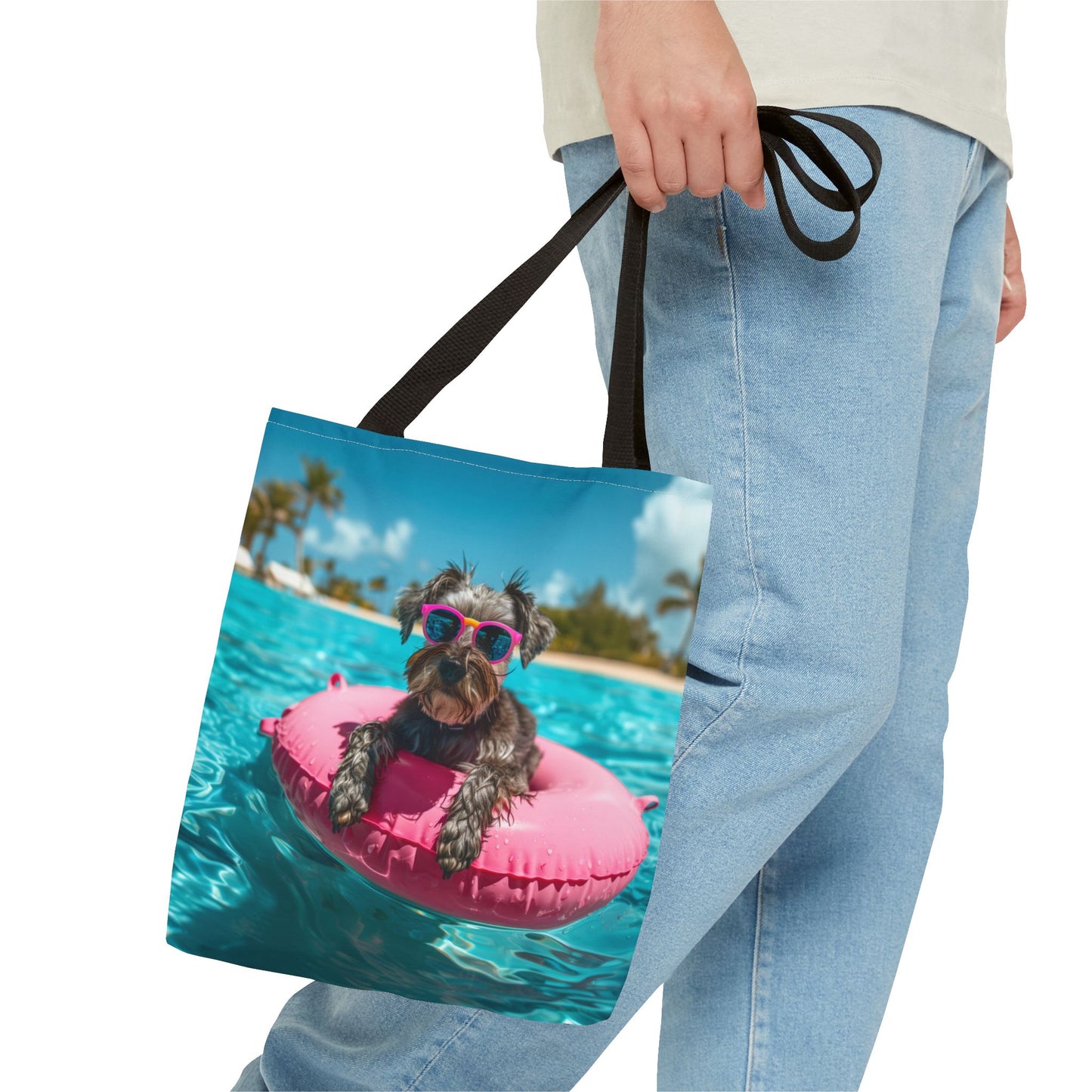 Summer Schnauzer Beach Tote Bag