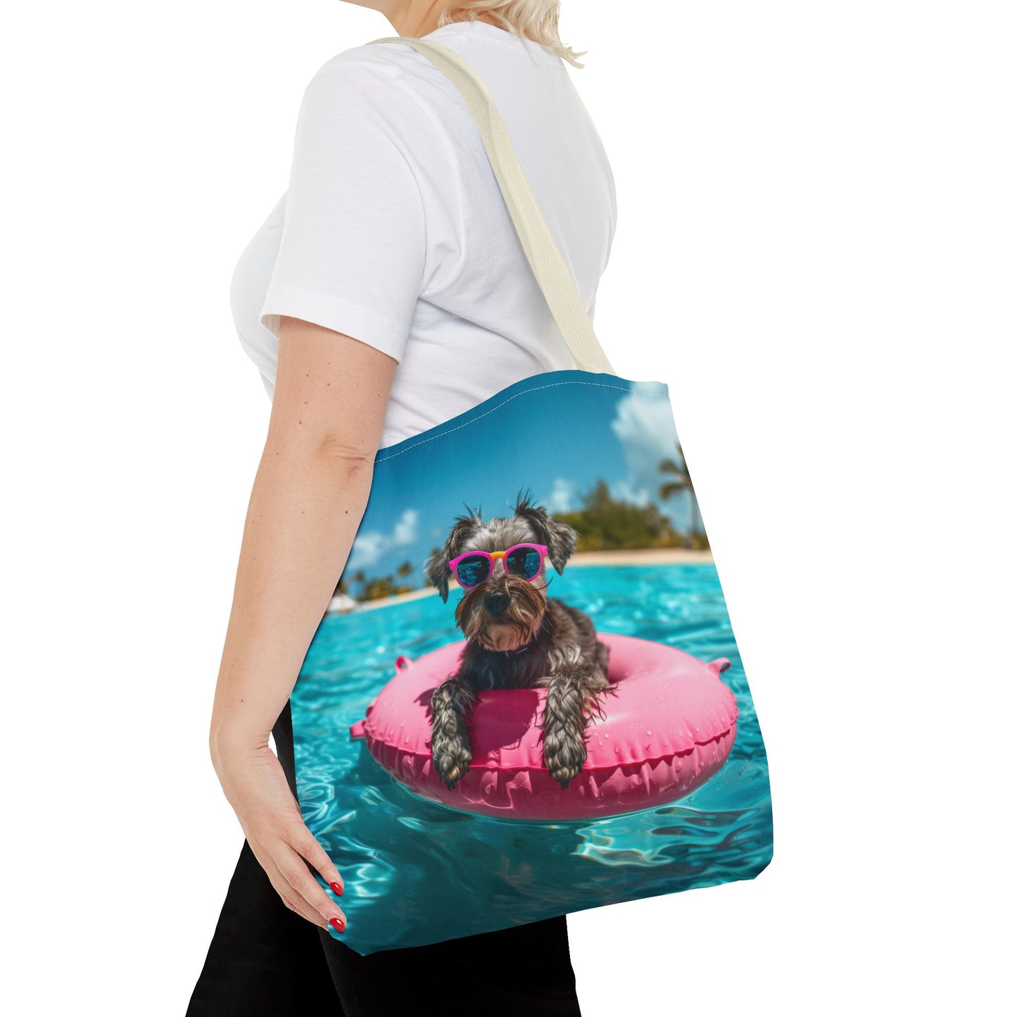 Summer Schnauzer Beach Tote Bag