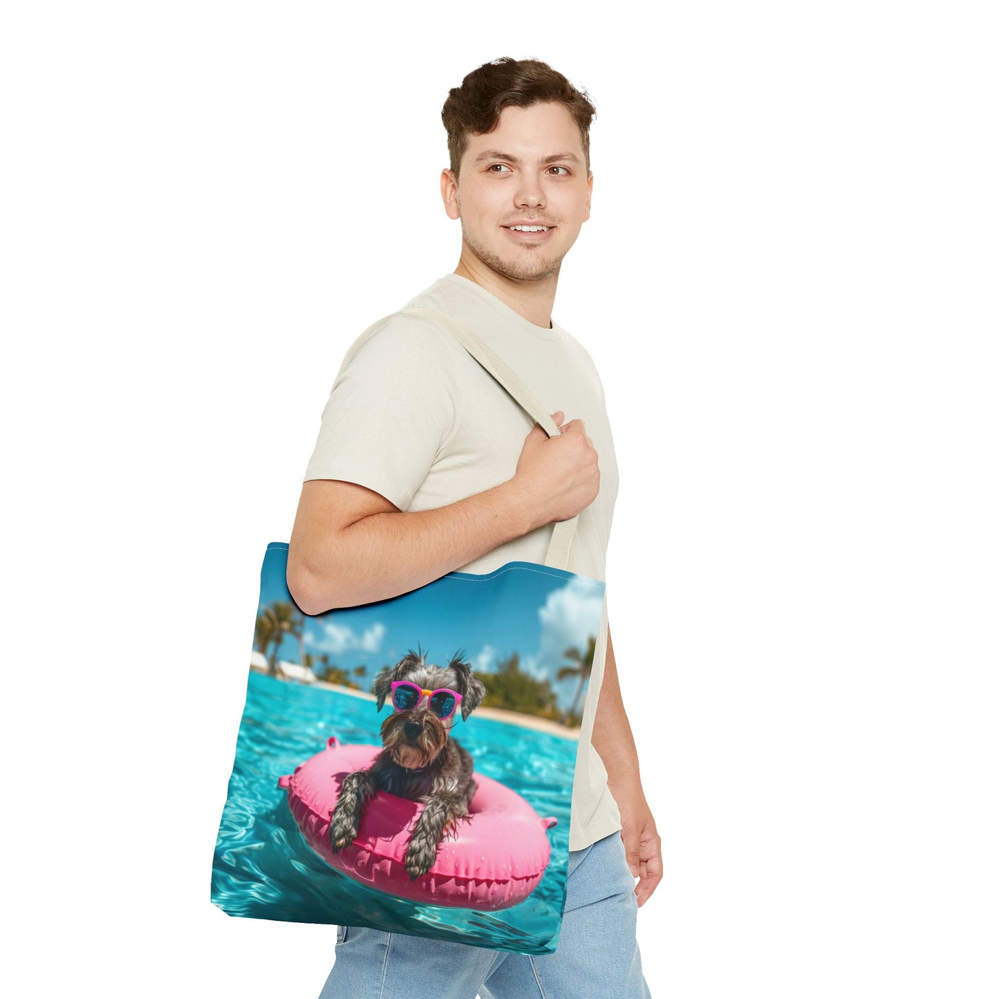 Summer Schnauzer Beach Tote Bag