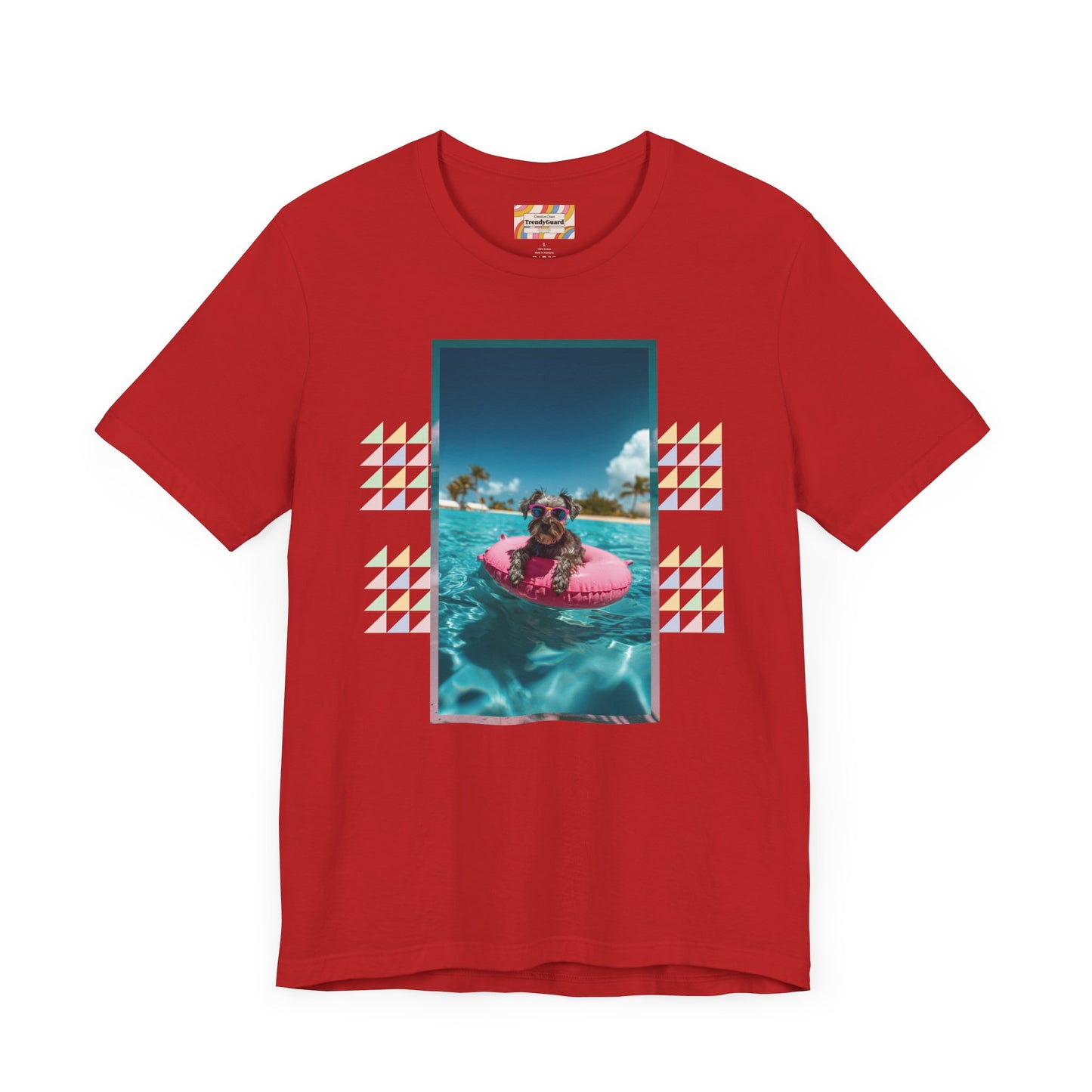 Beach Schnauzer Unisex Short Sleeve Tee