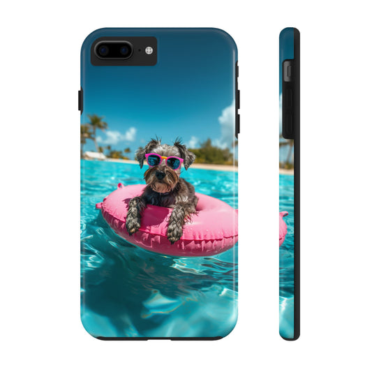 Schnauzer Summer Beach Tough iPhone & Samsung Cases