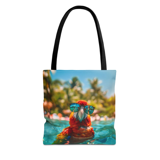 Summer Parrot Beach Tote Bag
