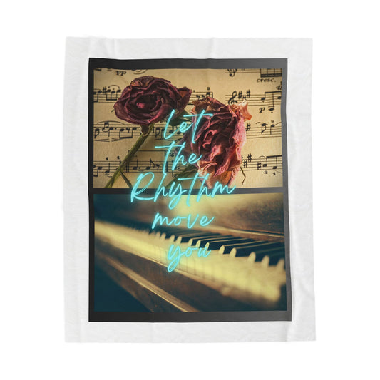 Let The Rhythm Move You (2nd Version) Velveteen Plush Blanket
