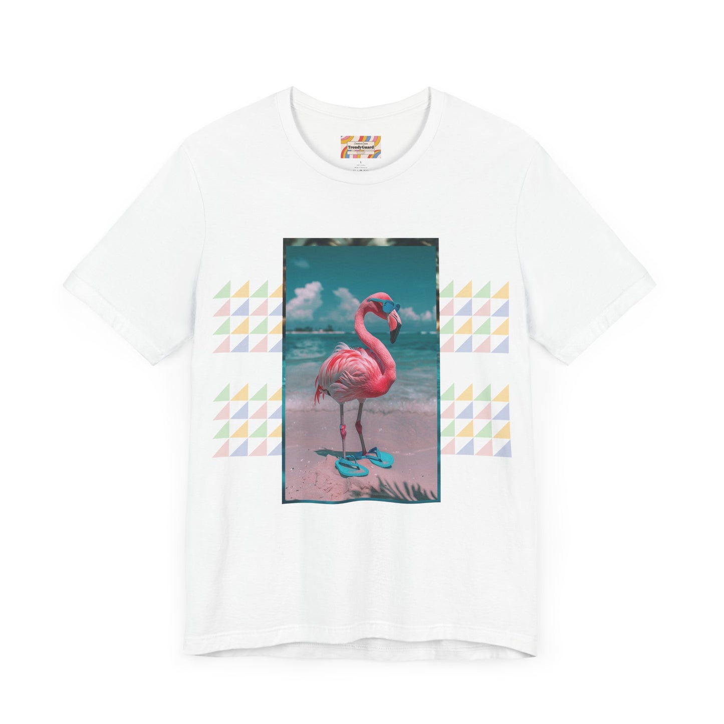Beach Flamingo Unisex Short Sleeve Tee