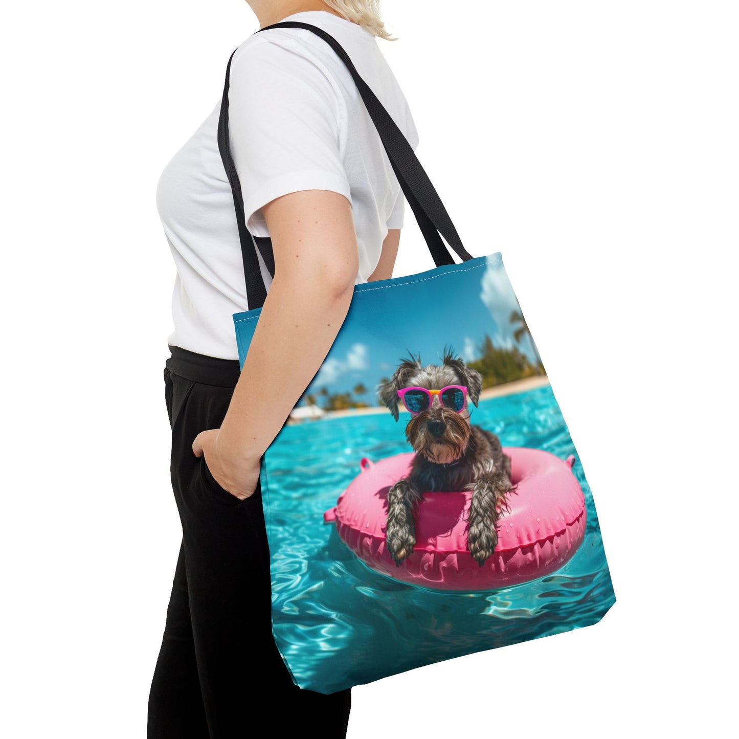 Summer Schnauzer Beach Tote Bag