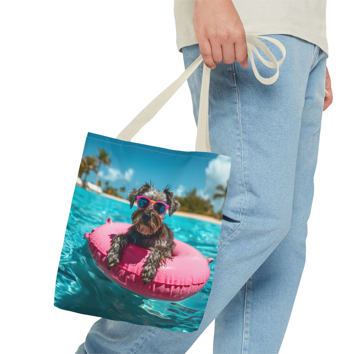 Summer Schnauzer Beach Tote Bag