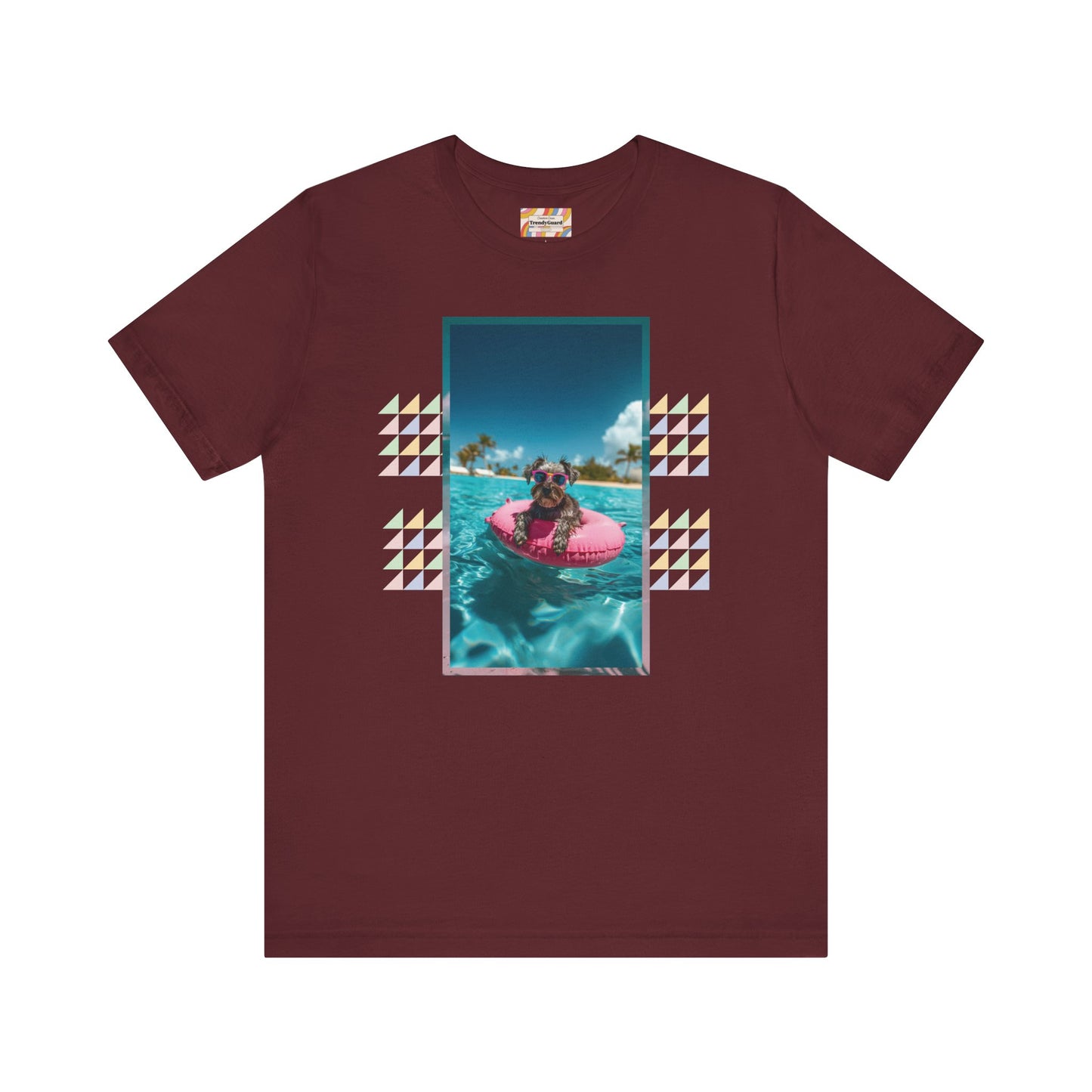 Beach Schnauzer Unisex Short Sleeve Tee