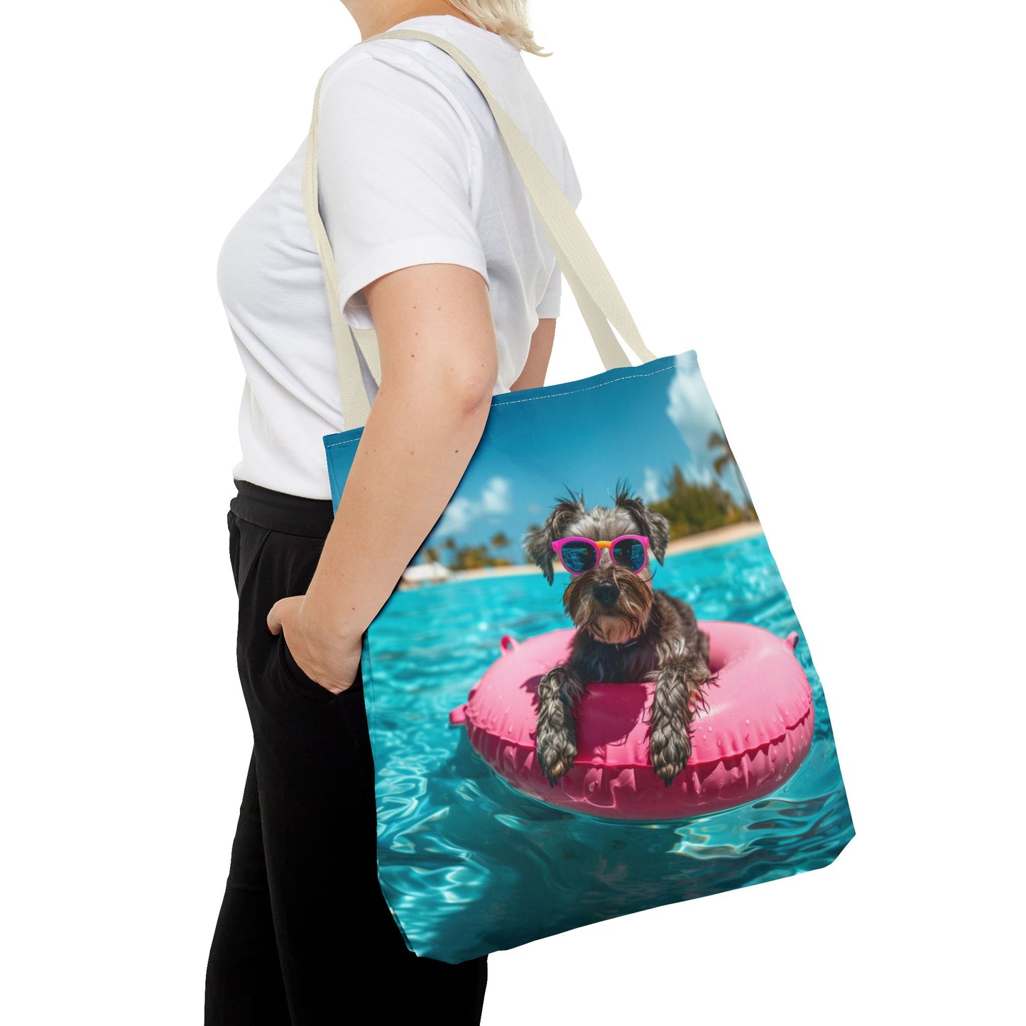 Summer Schnauzer Beach Tote Bag