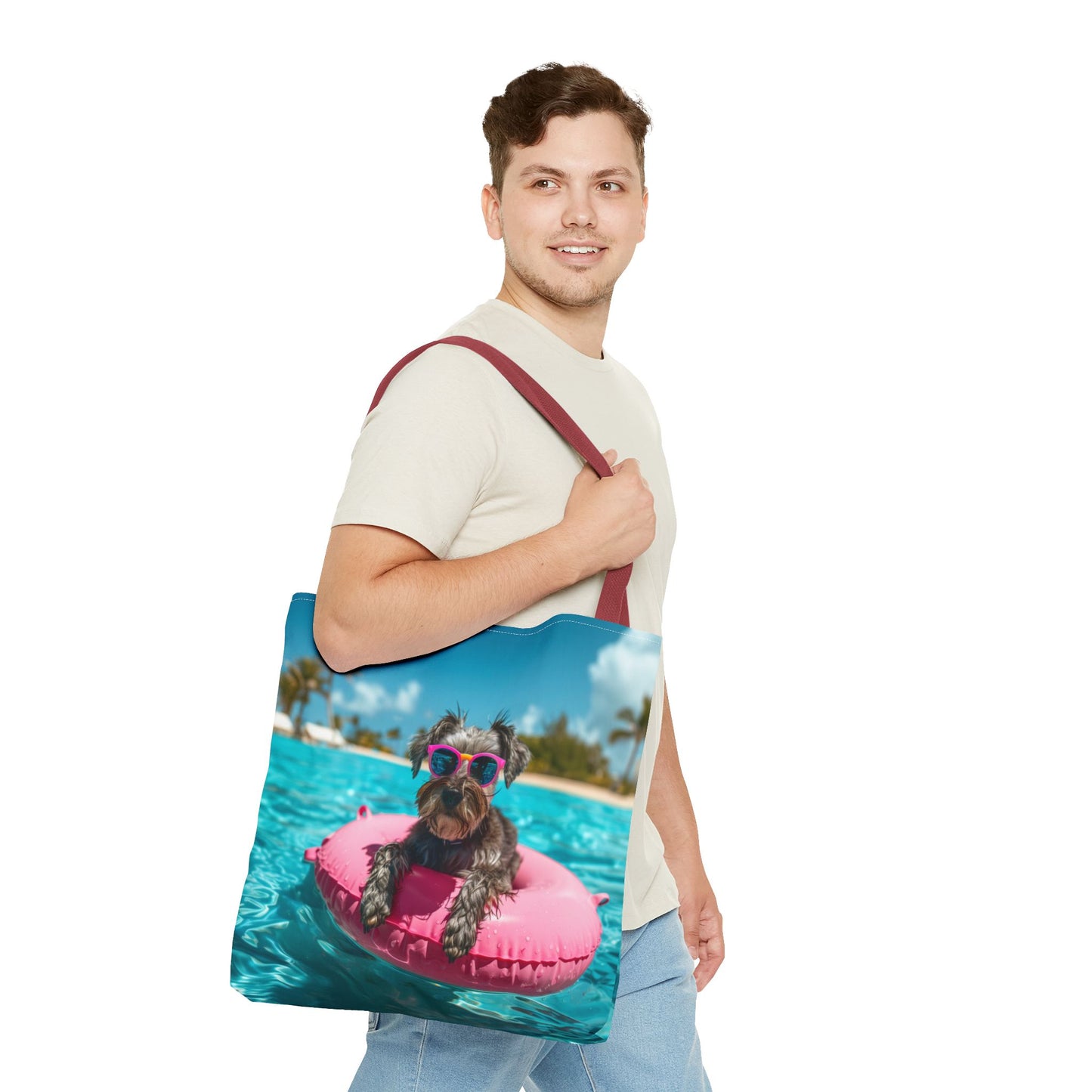Summer Schnauzer Beach Tote Bag