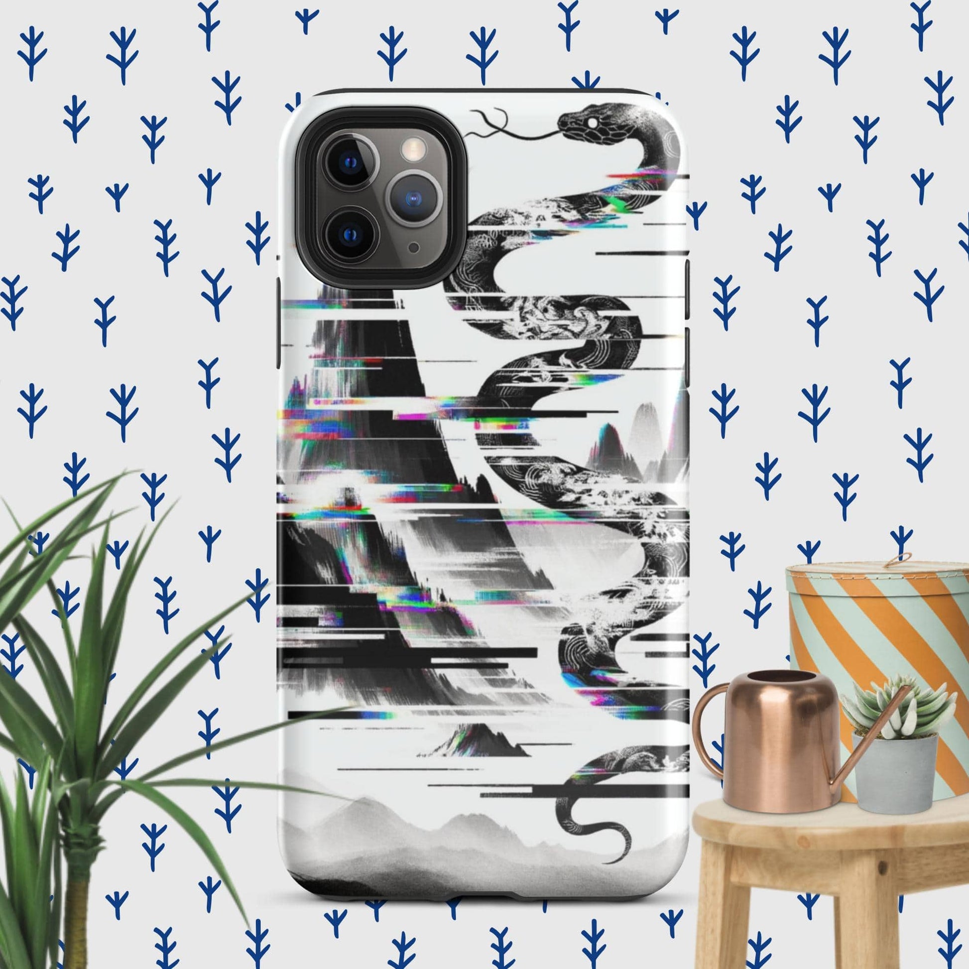 The Hologram Hook Up Glossy / iPhone 11 Pro Max Snake Glitch Tough Case for iPhone®