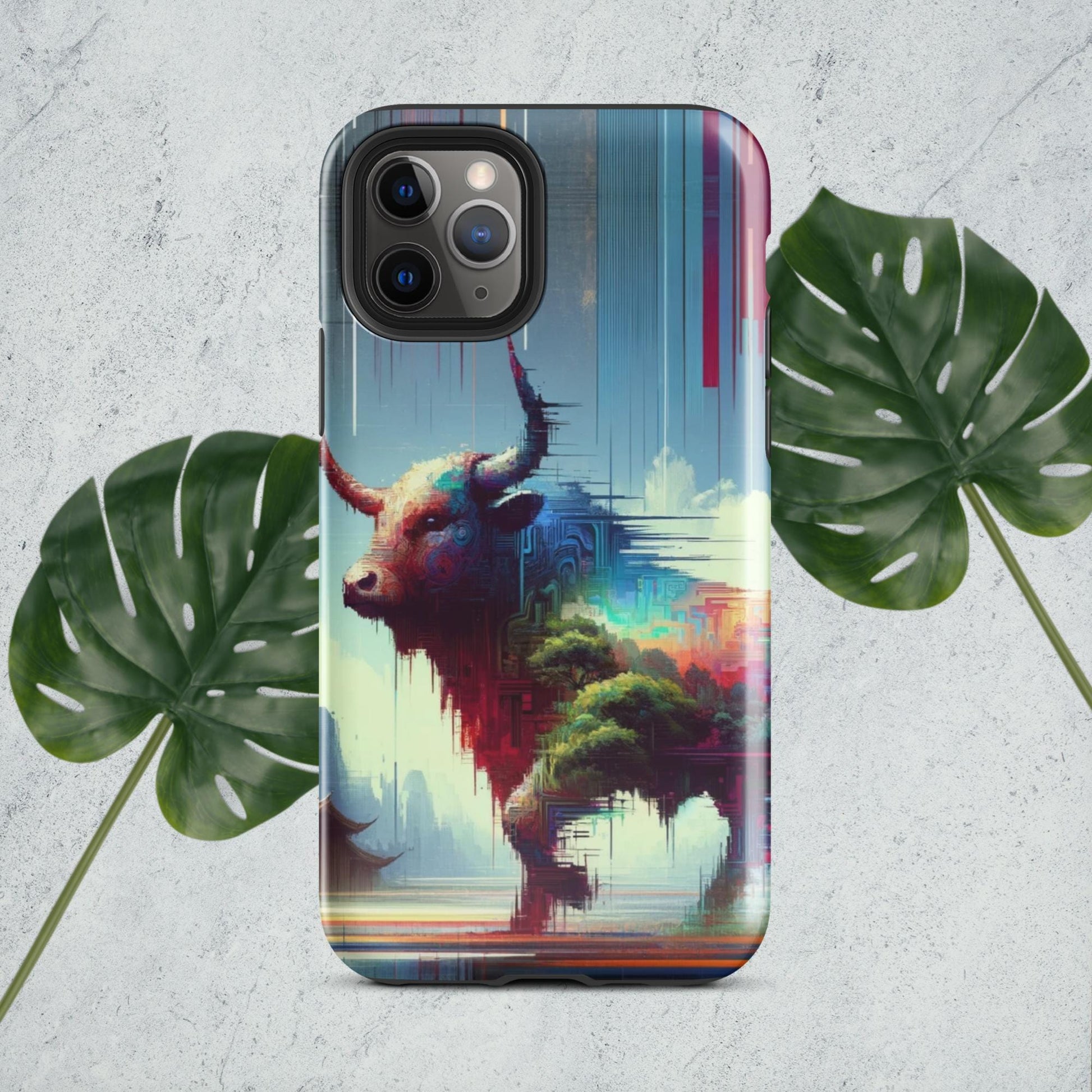The Hologram Hook Up Glossy / iPhone 11 Pro Ox Glitch Tough Case for iPhone®