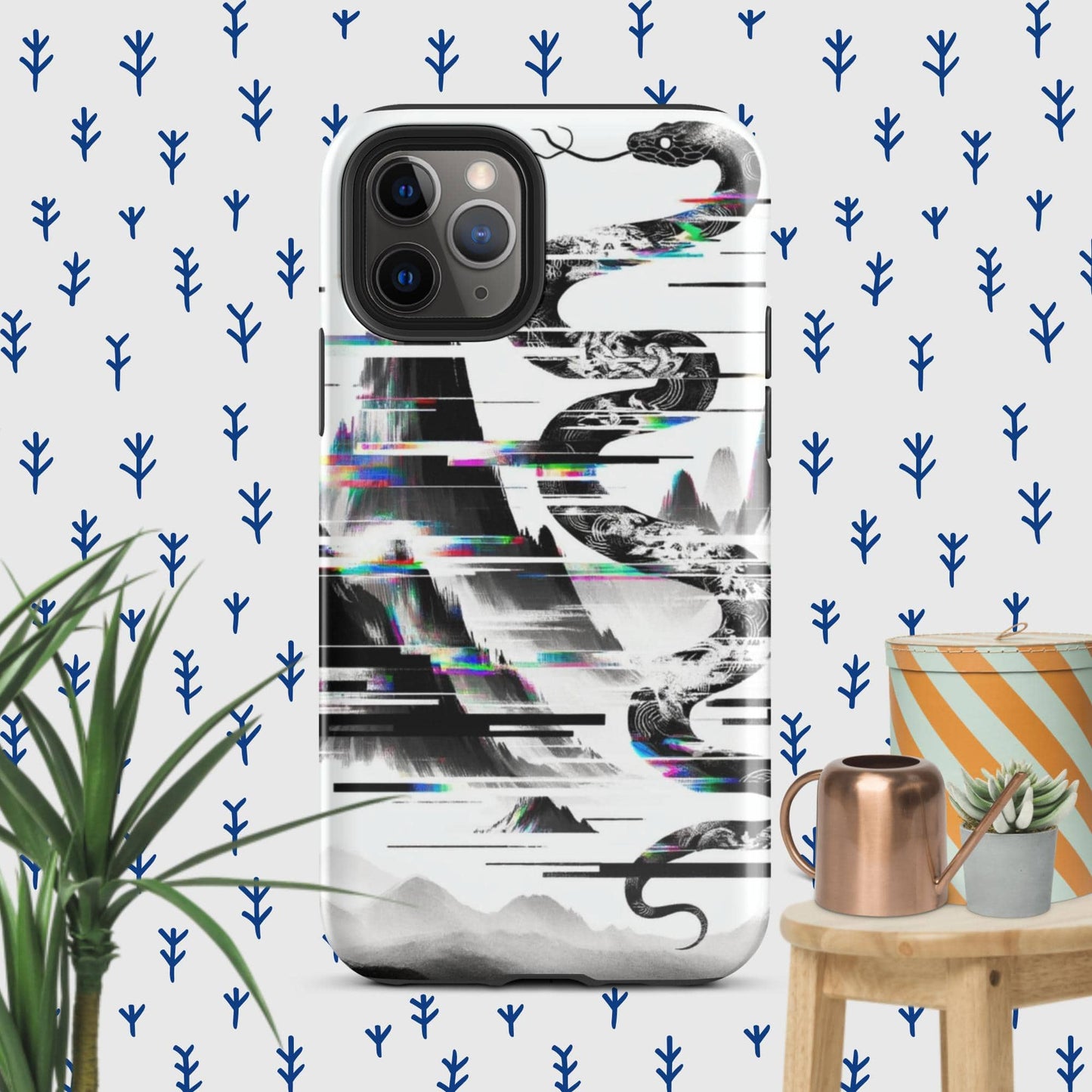 The Hologram Hook Up Glossy / iPhone 11 Pro Snake Glitch Tough Case for iPhone®