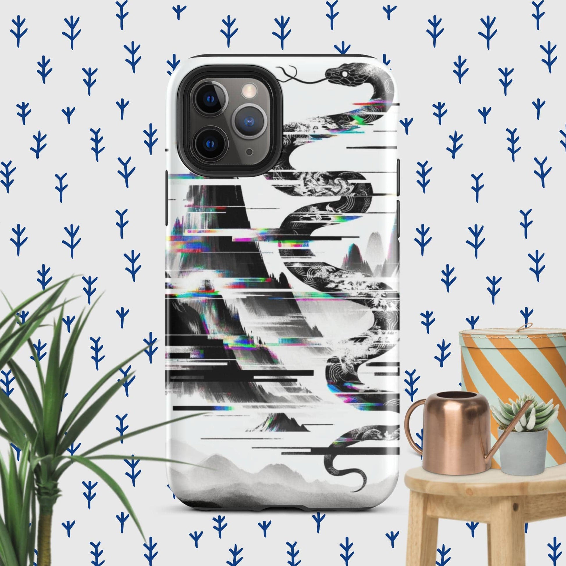 The Hologram Hook Up Glossy / iPhone 11 Pro Snake Glitch Tough Case for iPhone®