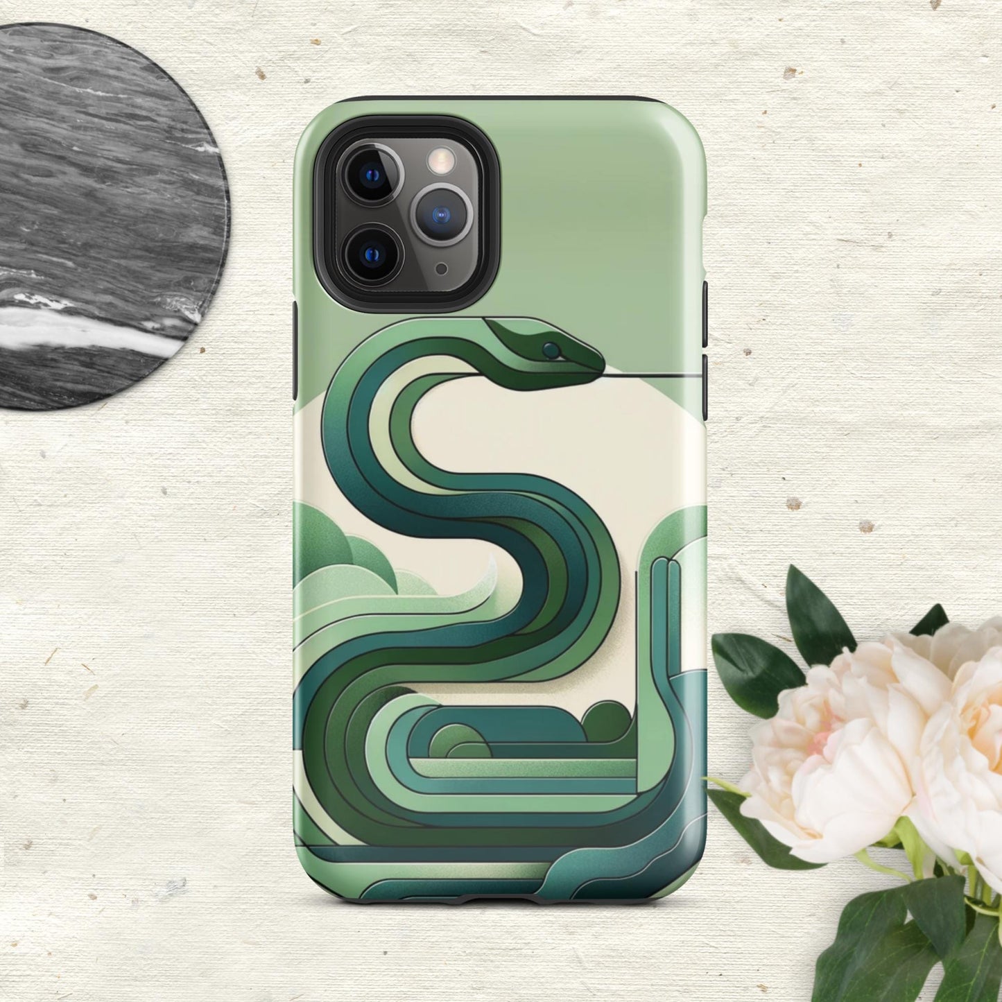 The Hologram Hook Up Glossy / iPhone 11 Pro Snake Icon Tough Case for iPhone®