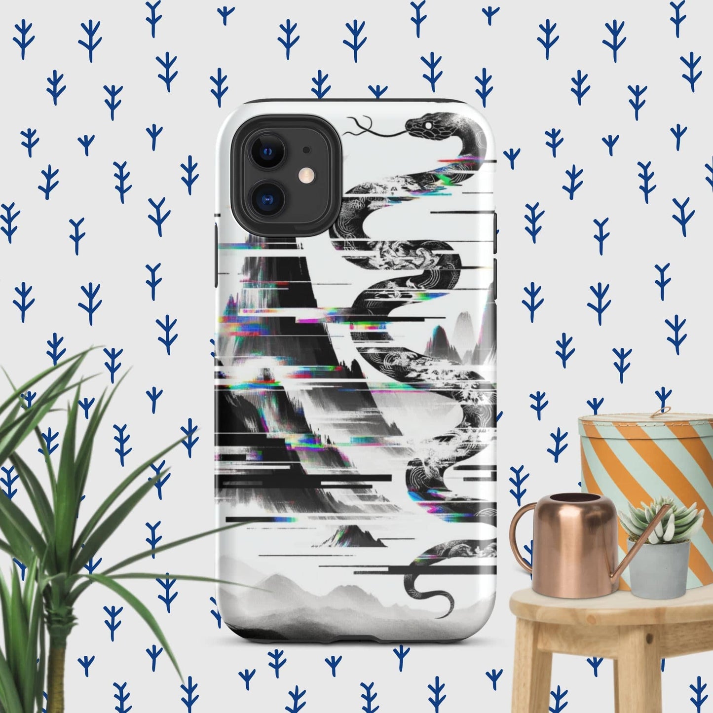 The Hologram Hook Up Glossy / iPhone 11 Snake Glitch Tough Case for iPhone®
