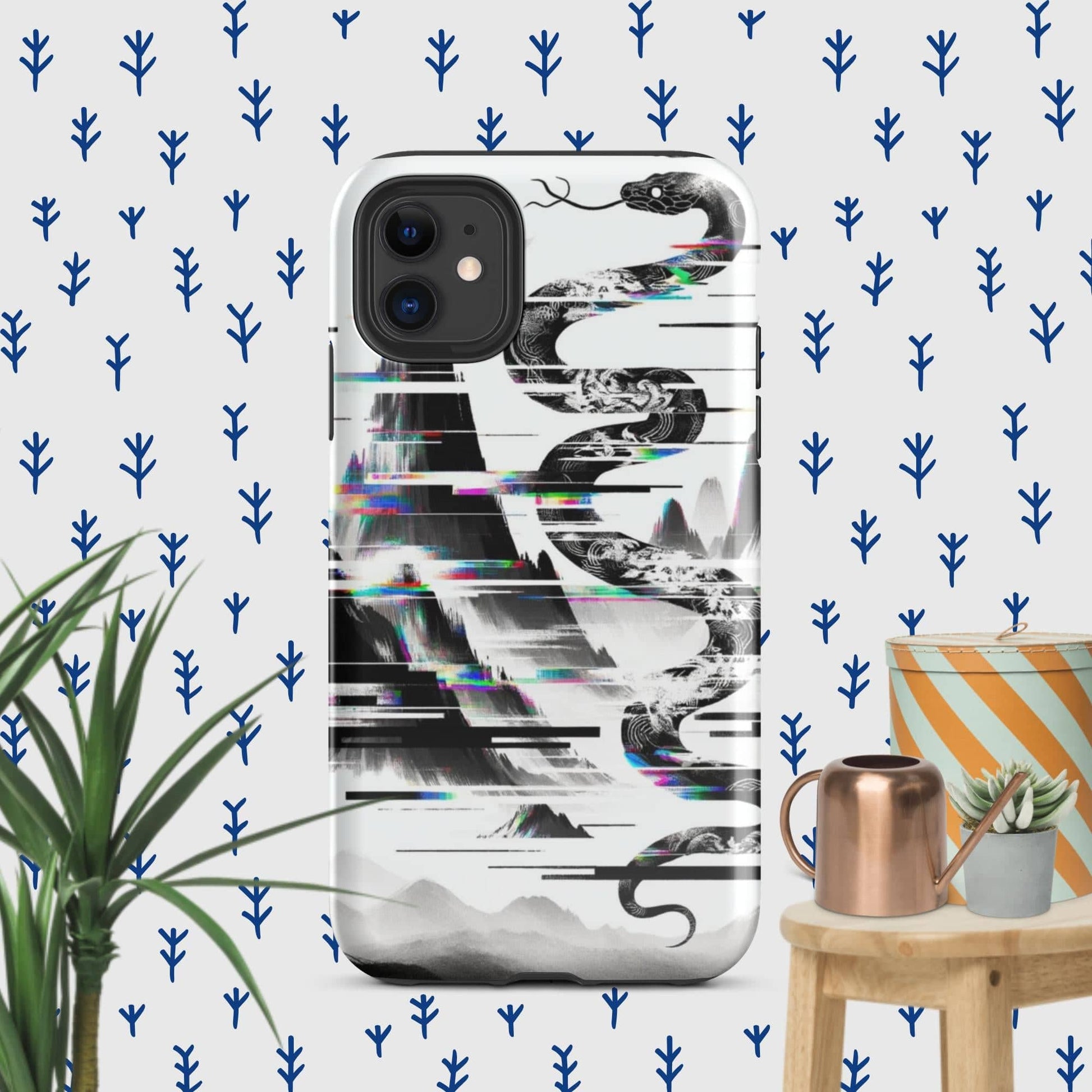 The Hologram Hook Up Glossy / iPhone 11 Snake Glitch Tough Case for iPhone®