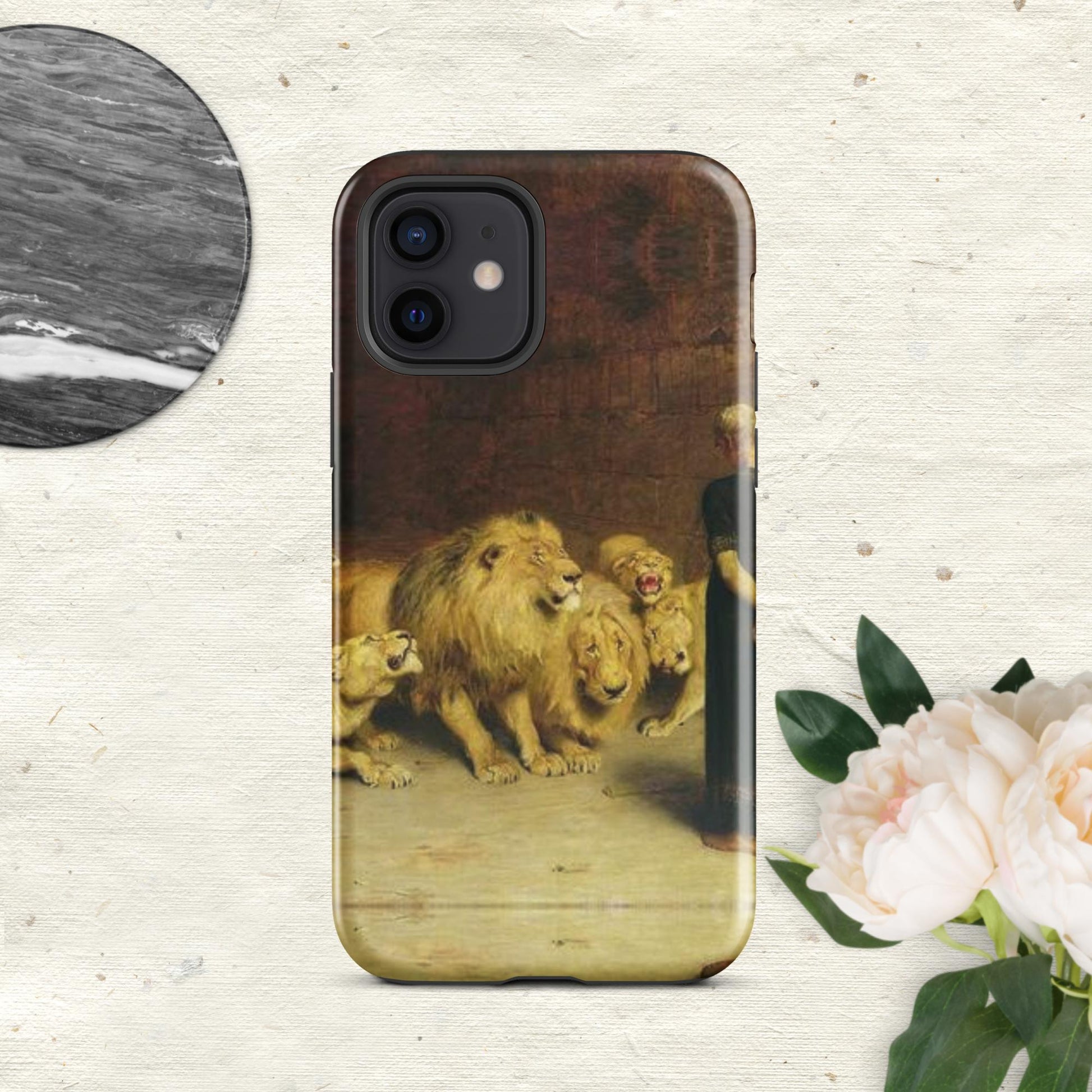The Hologram Hook Up Glossy / iPhone 12 Briton's Lions Tough Case for iPhone®