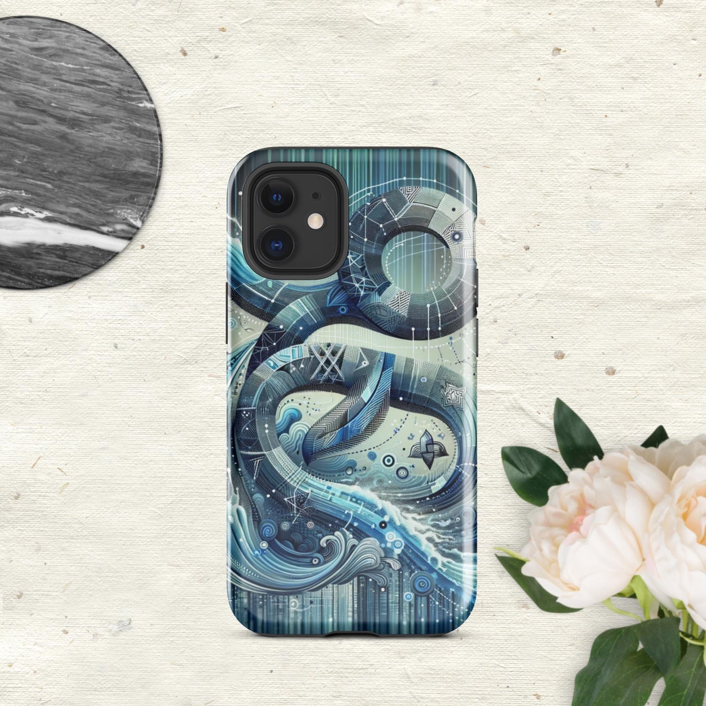 The Hologram Hook Up Glossy / iPhone 12 mini Aquarius Tough Case for iPhone®