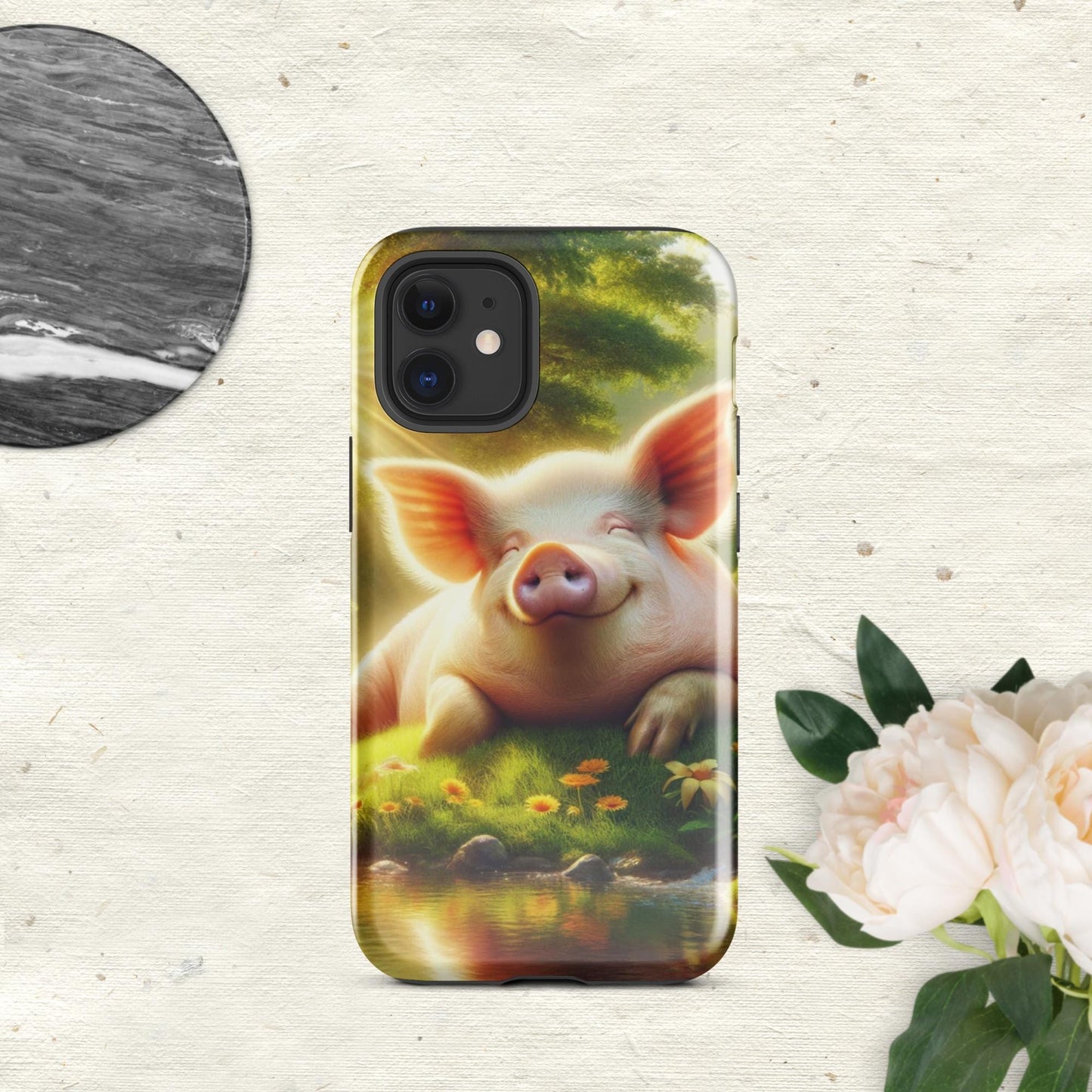 The Hologram Hook Up Glossy / iPhone 12 mini Pig Tough Case for iPhone®