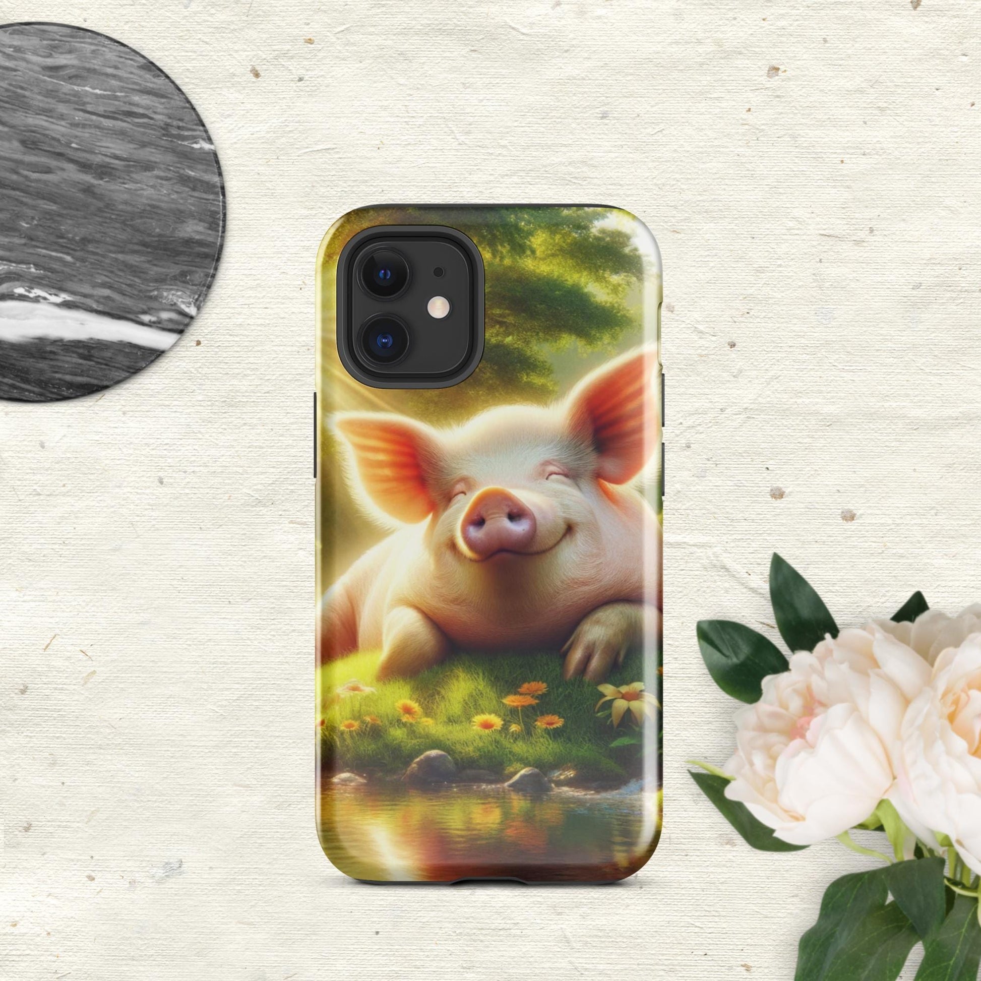 The Hologram Hook Up Glossy / iPhone 12 mini Pig Tough Case for iPhone®