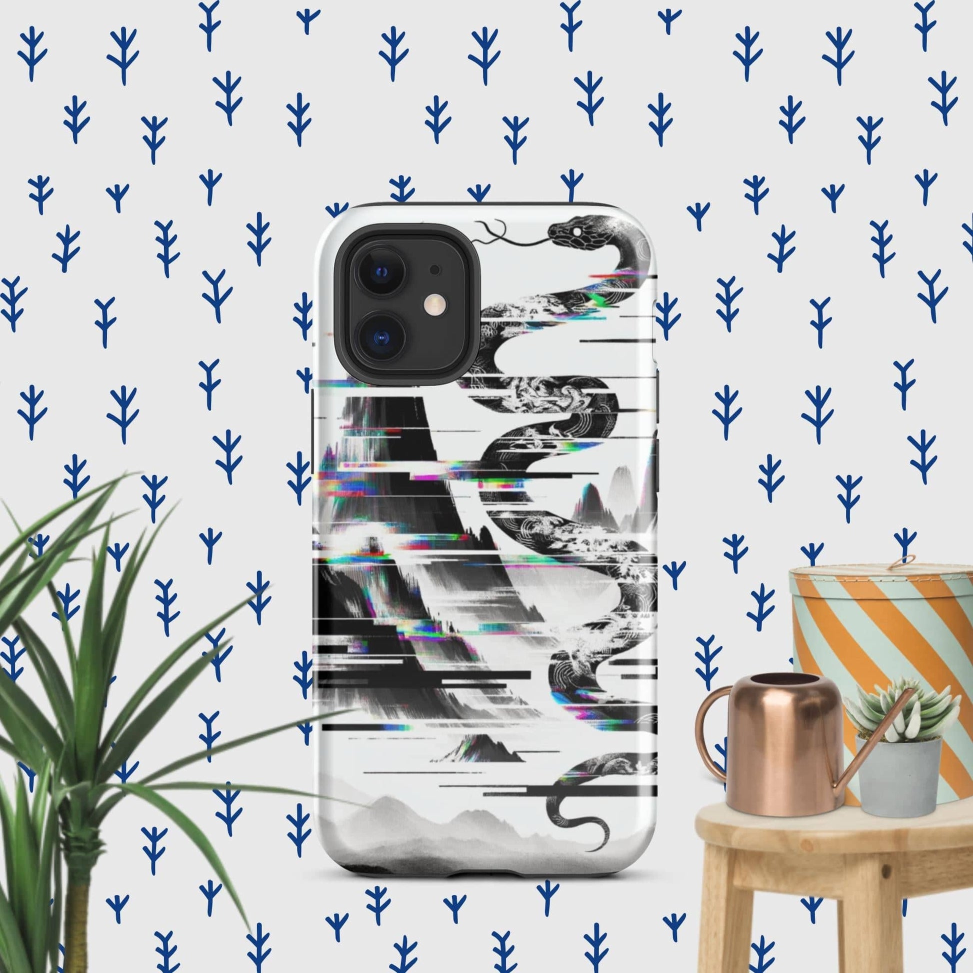 The Hologram Hook Up Glossy / iPhone 12 mini Snake Glitch Tough Case for iPhone®