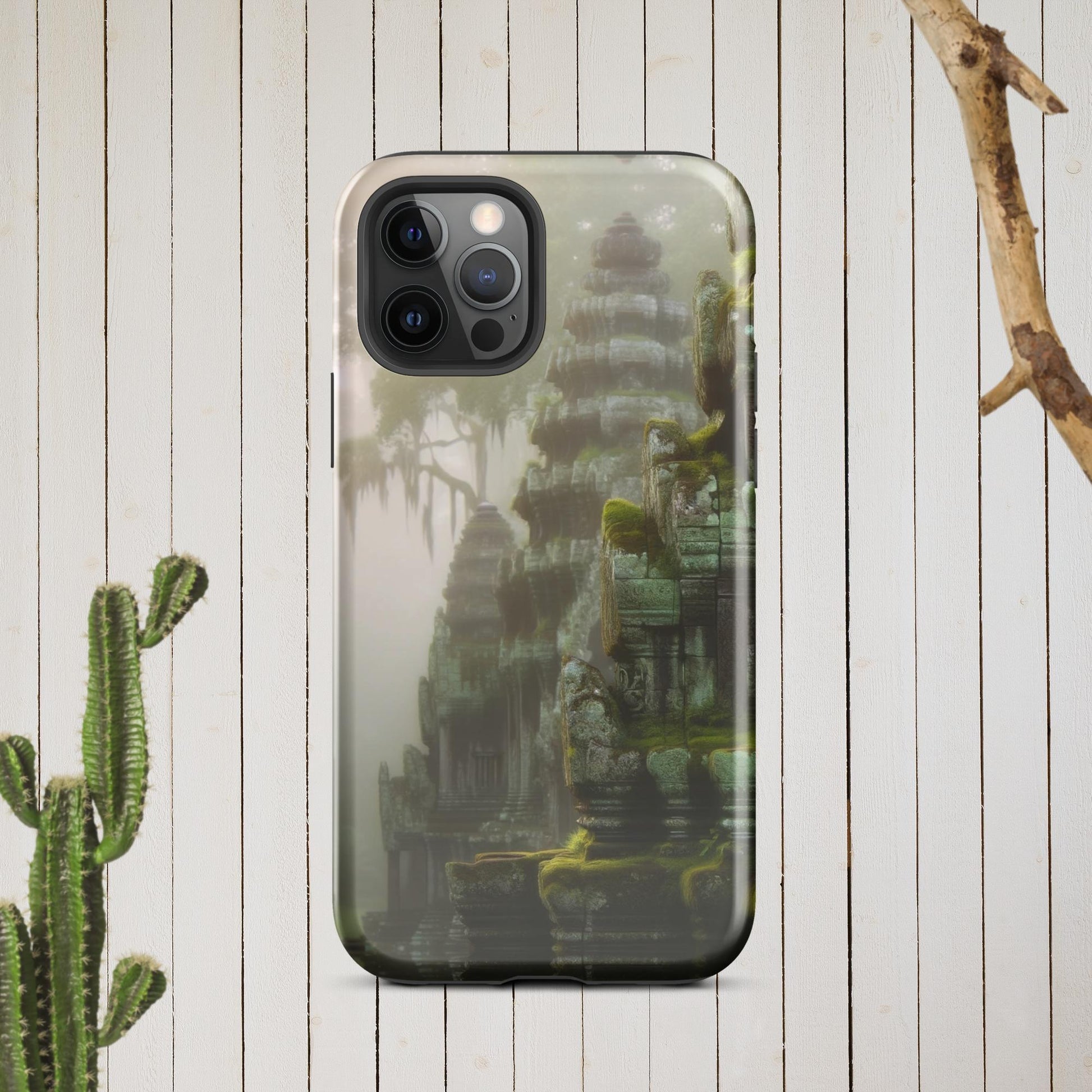The Hologram Hook Up Glossy / iPhone 12 Pro Cascading Temples Tough Case for iPhone®