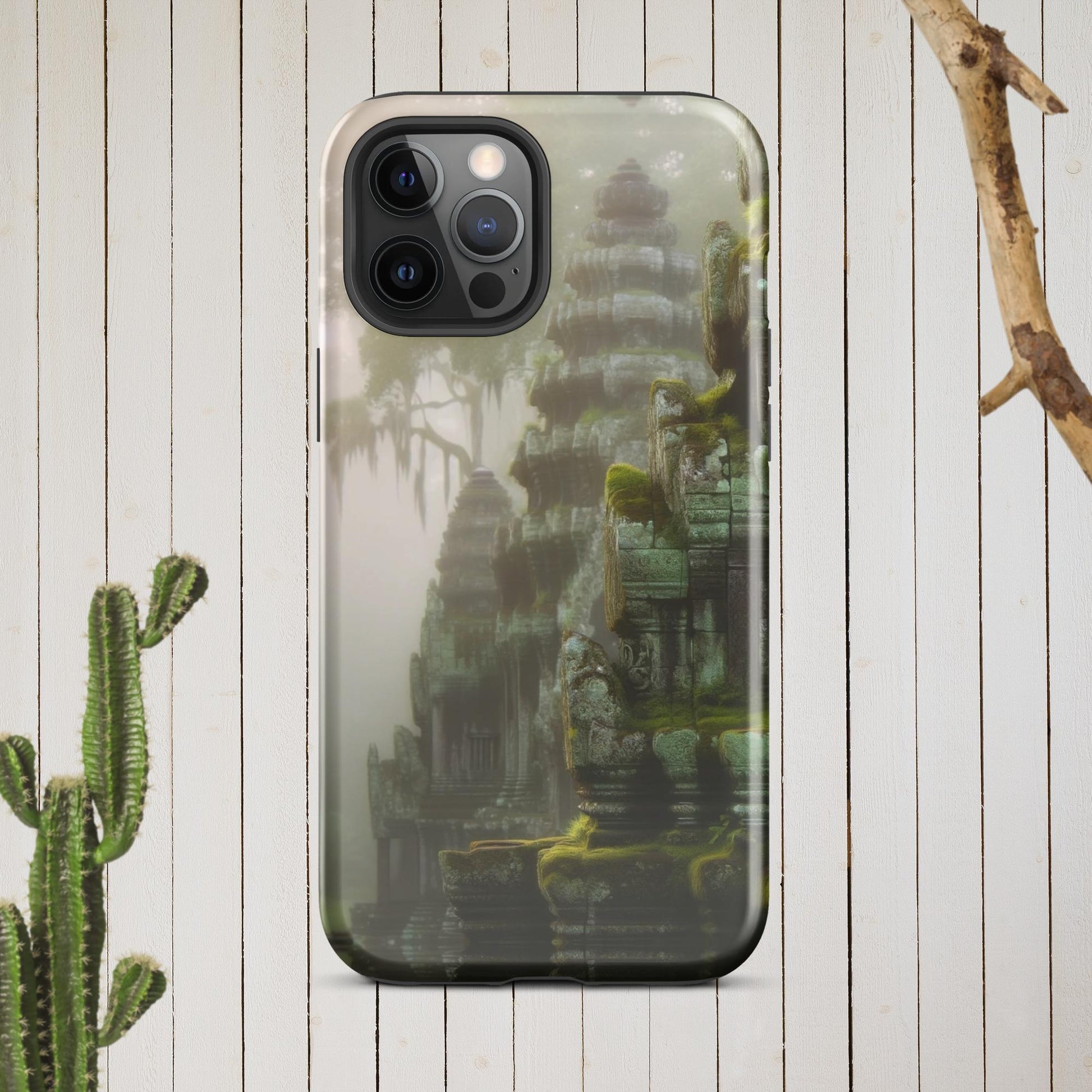 The Hologram Hook Up Glossy / iPhone 12 Pro Max Cascading Temples Tough Case for iPhone®