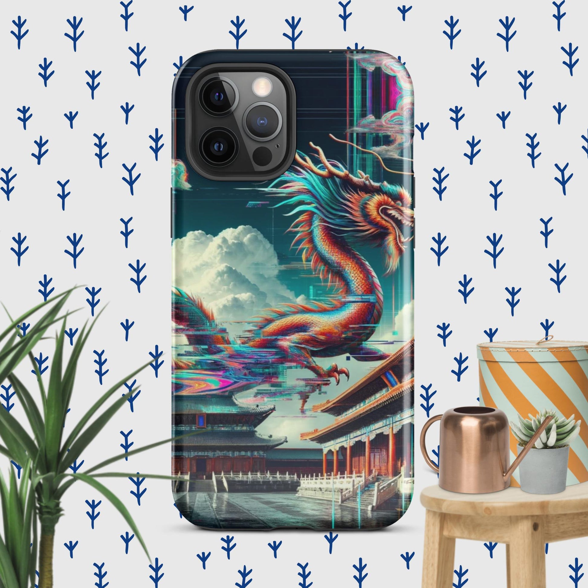 The Hologram Hook Up Glossy / iPhone 12 Pro Max Dragon Glitch Tough Case for iPhone®