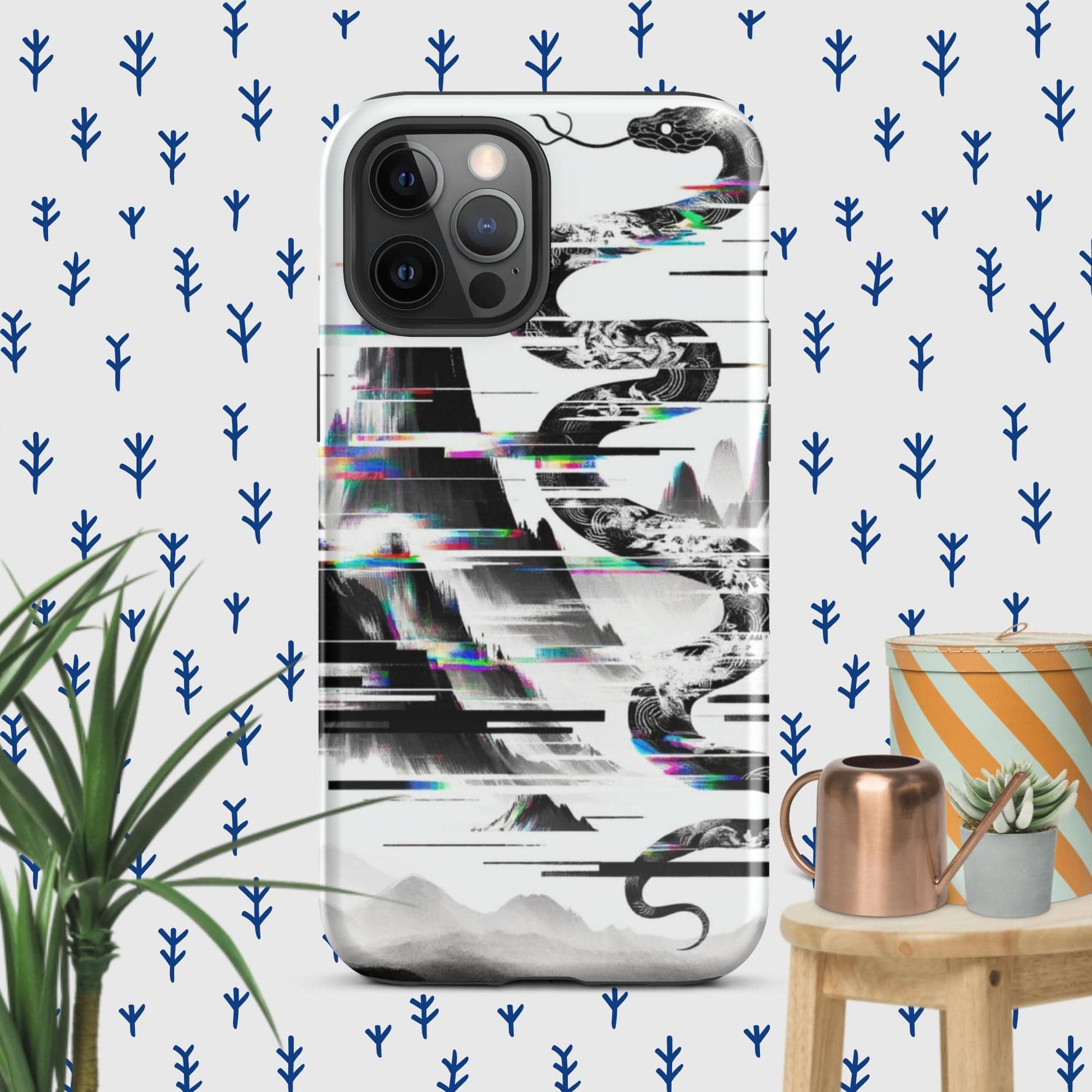 The Hologram Hook Up Glossy / iPhone 12 Pro Max Snake Glitch Tough Case for iPhone®