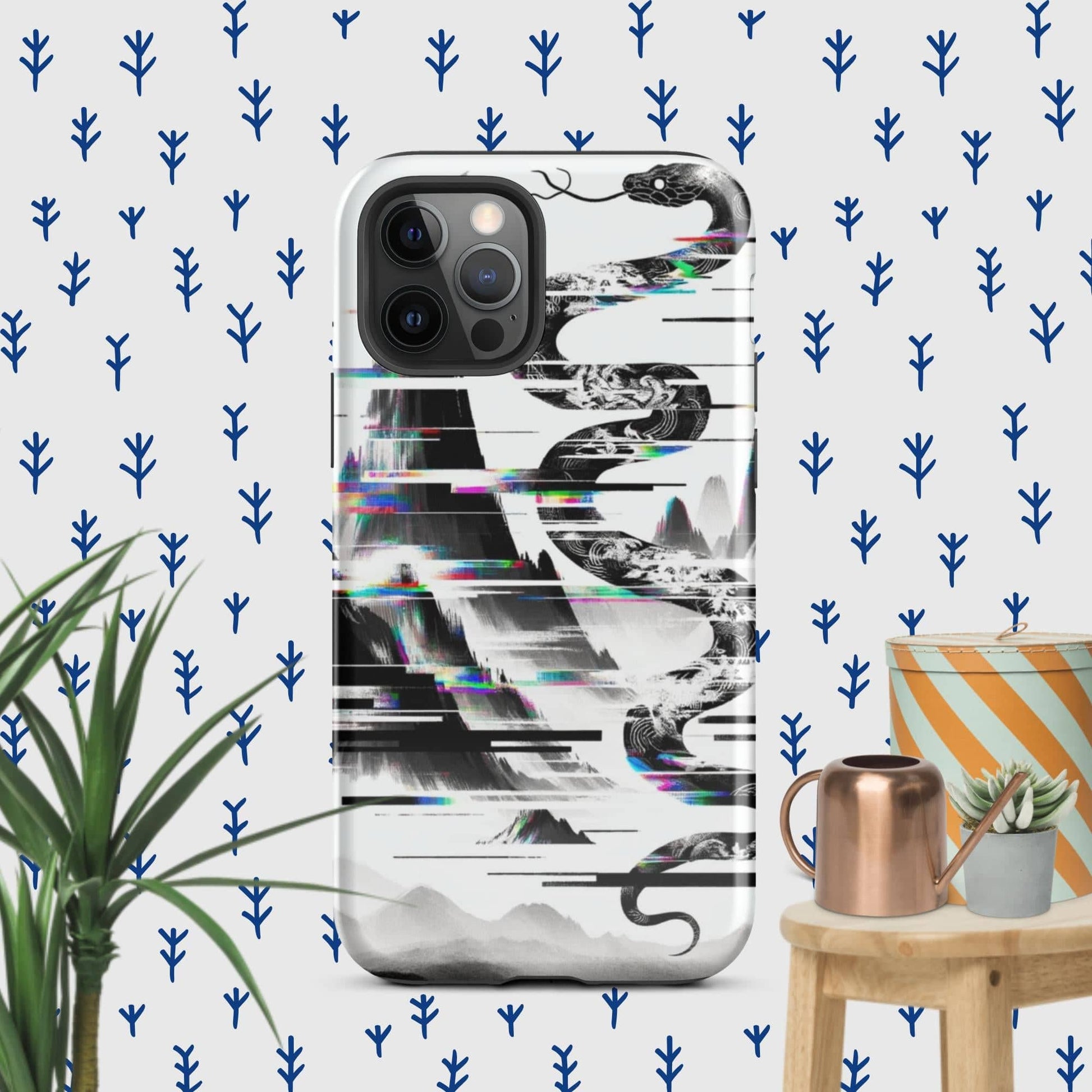 The Hologram Hook Up Glossy / iPhone 12 Pro Snake Glitch Tough Case for iPhone®