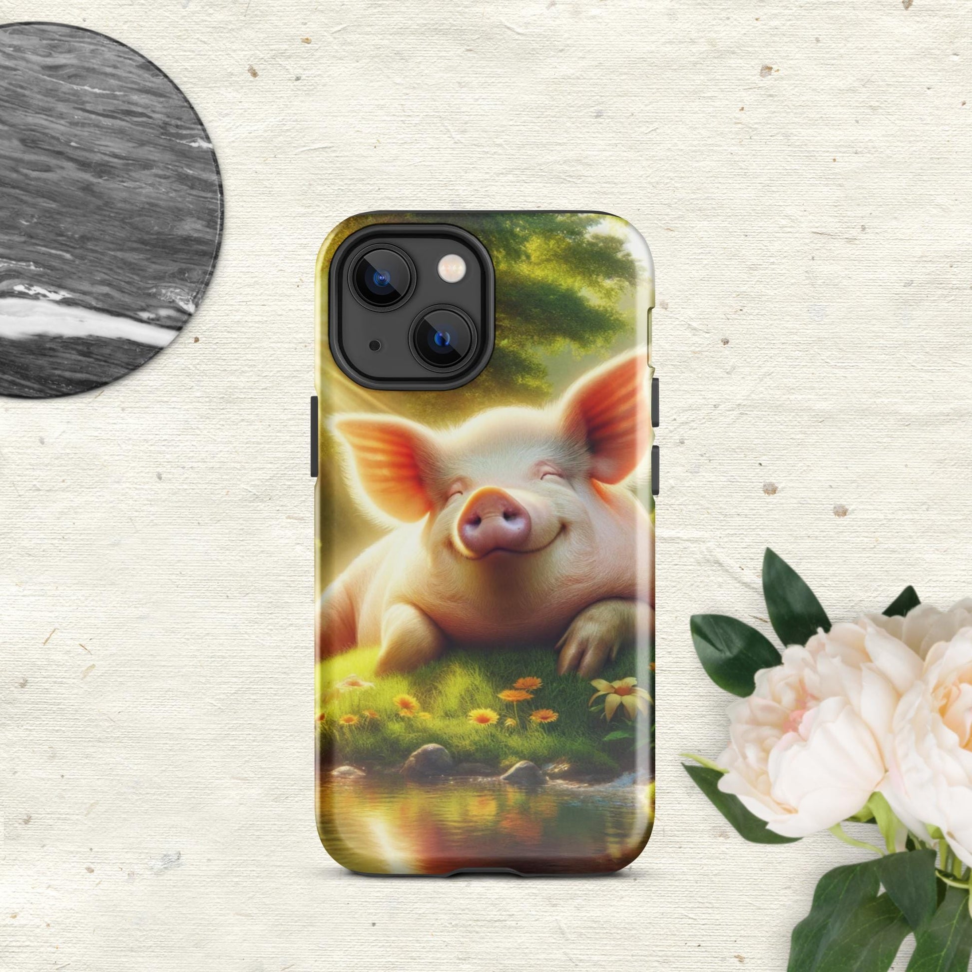 The Hologram Hook Up Glossy / iPhone 13 mini Pig Tough Case for iPhone®