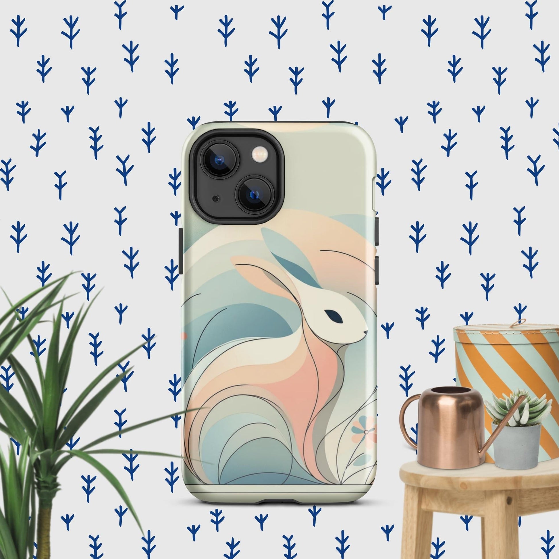 The Hologram Hook Up Glossy / iPhone 13 mini Rabbit Icon Tough Case for iPhone®