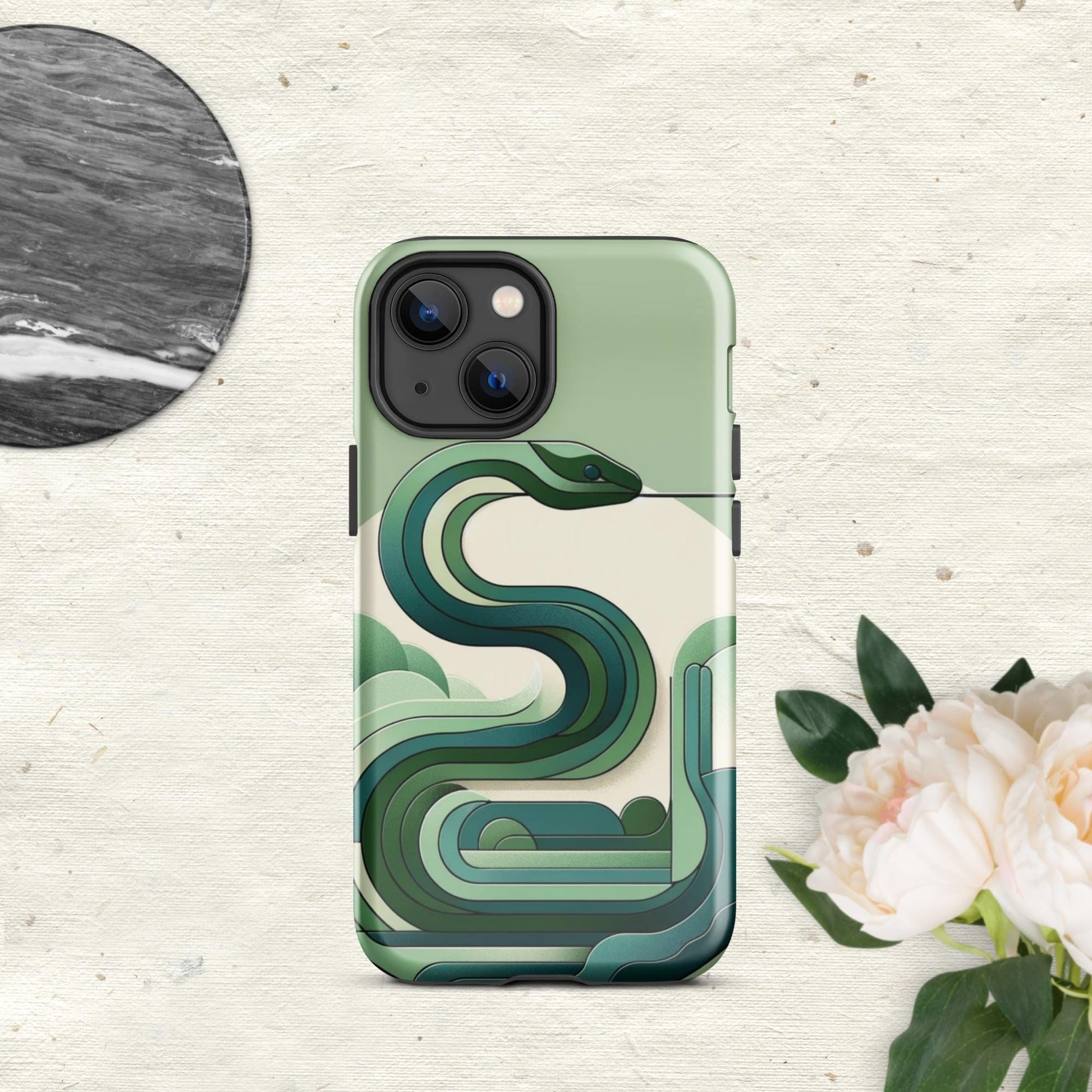 The Hologram Hook Up Glossy / iPhone 13 mini Snake Icon Tough Case for iPhone®