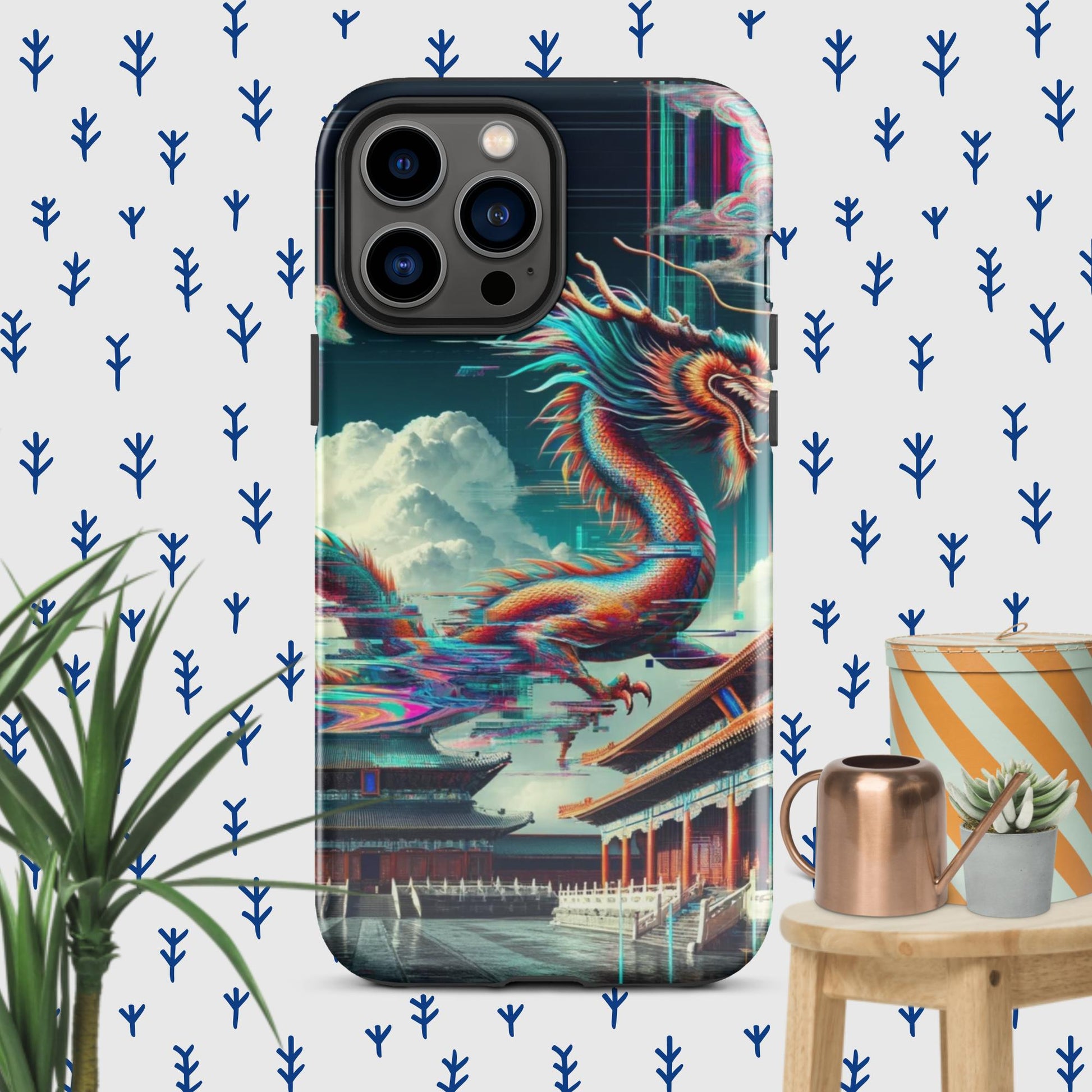 The Hologram Hook Up Glossy / iPhone 13 Pro Max Dragon Glitch Tough Case for iPhone®