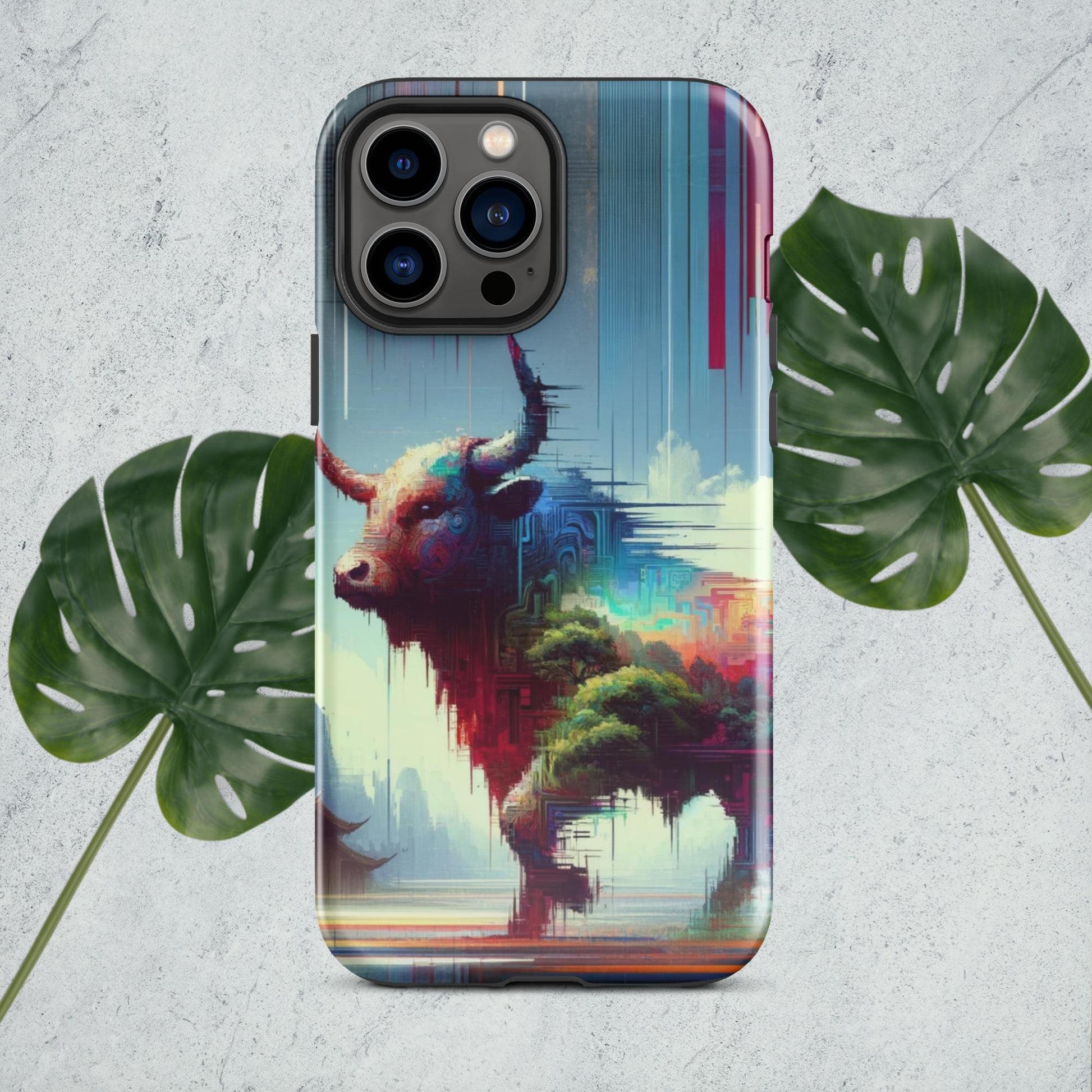 The Hologram Hook Up Glossy / iPhone 13 Pro Max Ox Glitch Tough Case for iPhone®
