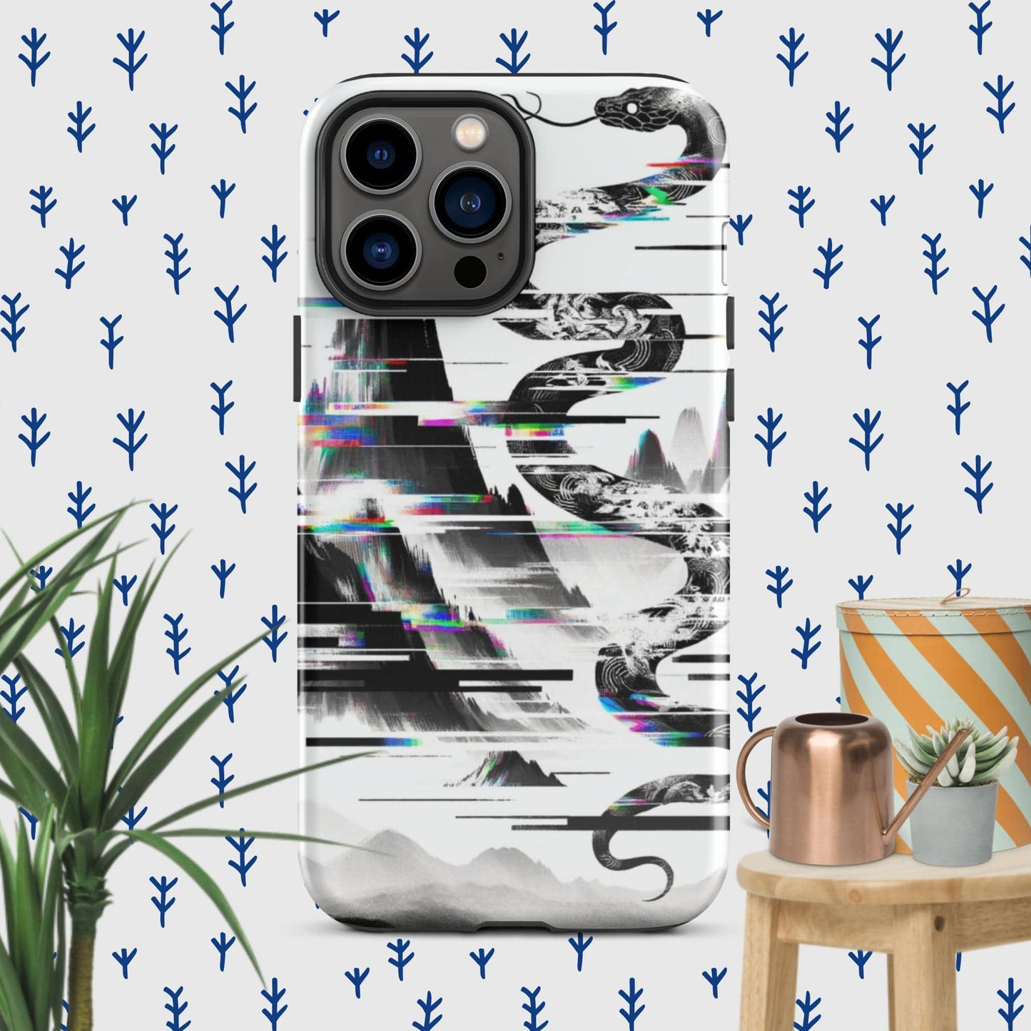 The Hologram Hook Up Glossy / iPhone 13 Pro Max Snake Glitch Tough Case for iPhone®