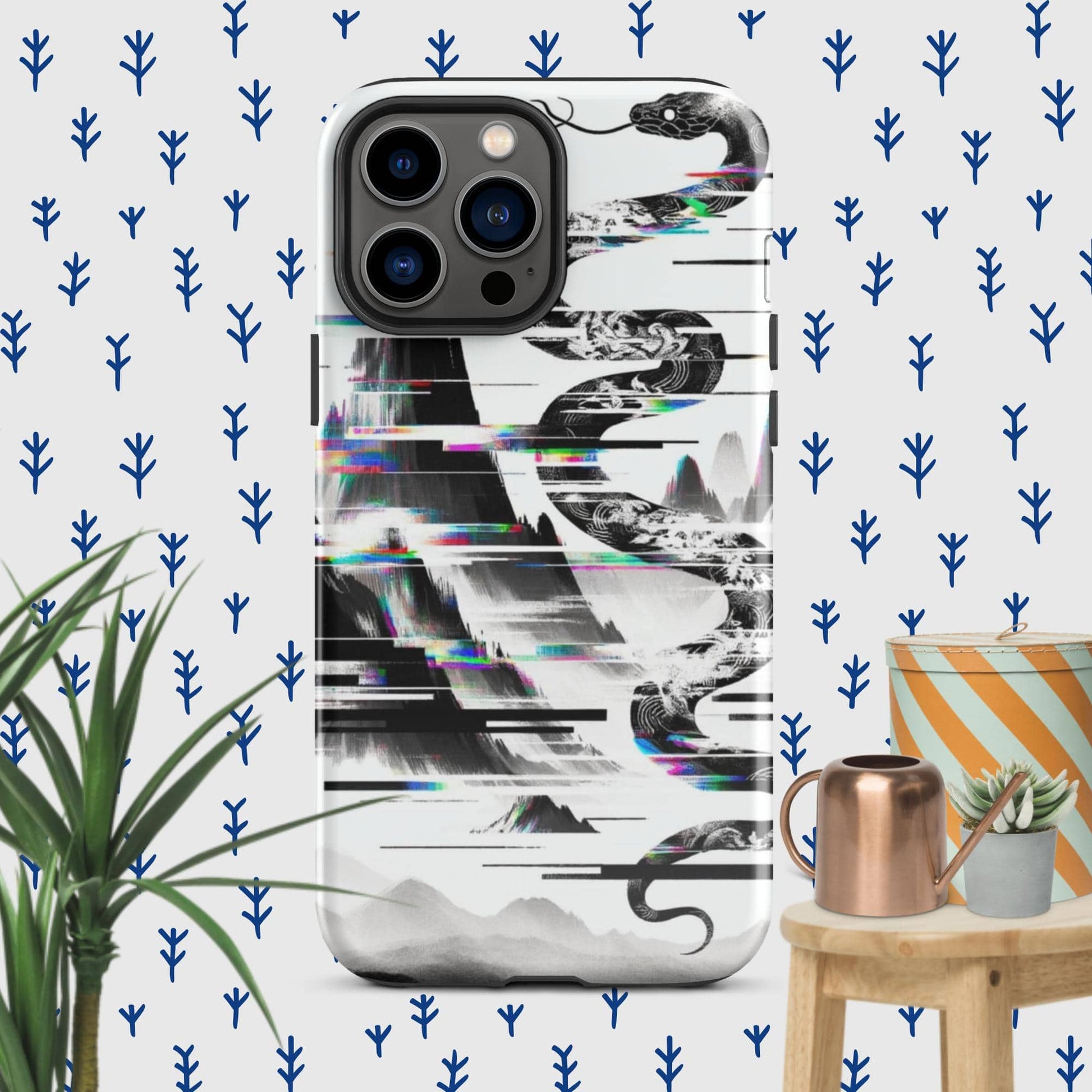 The Hologram Hook Up Glossy / iPhone 13 Pro Max Snake Glitch Tough Case for iPhone®