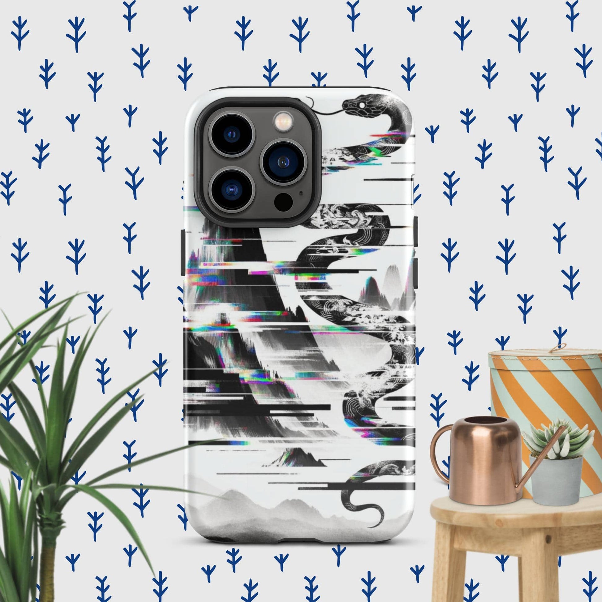 The Hologram Hook Up Glossy / iPhone 13 Pro Snake Glitch Tough Case for iPhone®