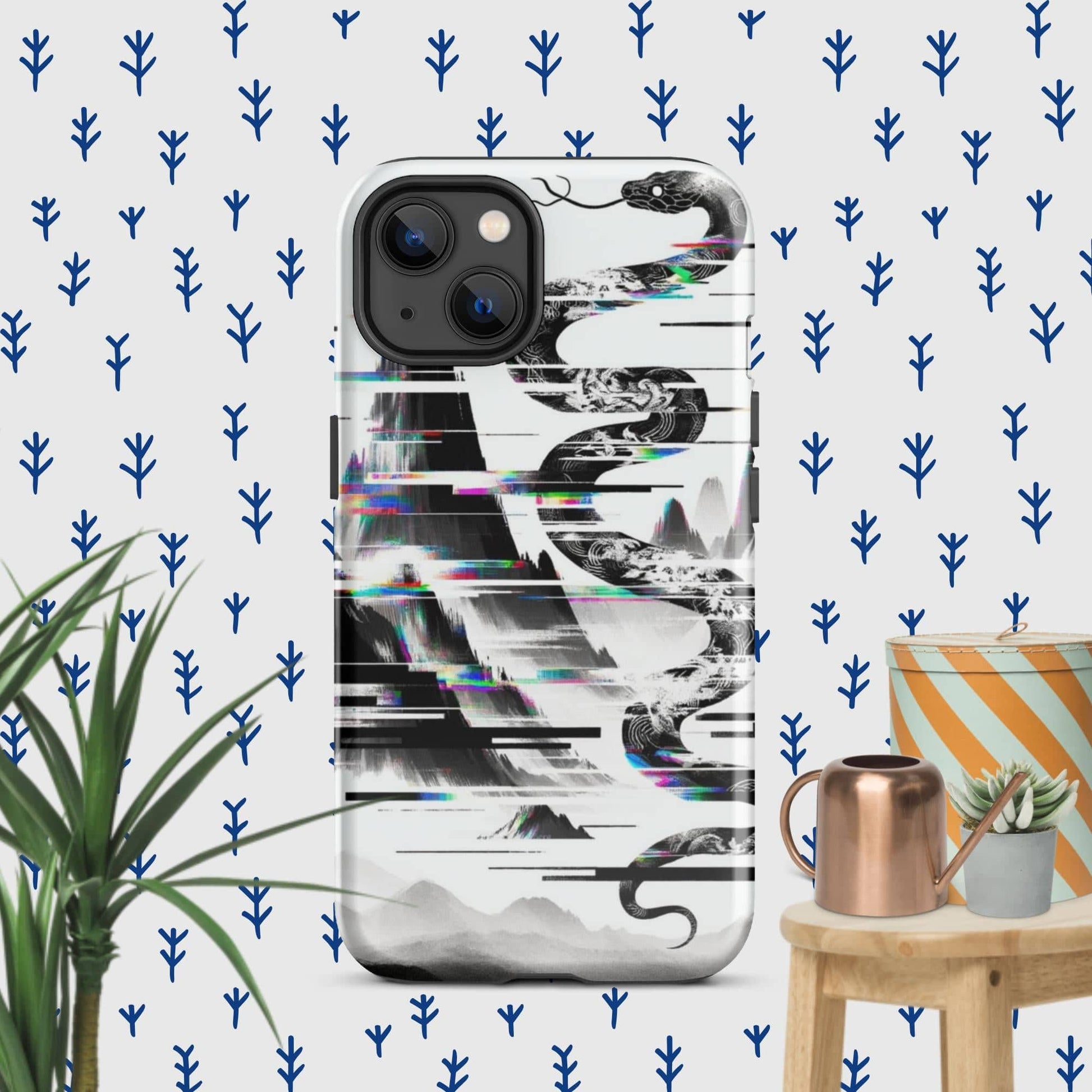 The Hologram Hook Up Glossy / iPhone 13 Snake Glitch Tough Case for iPhone®