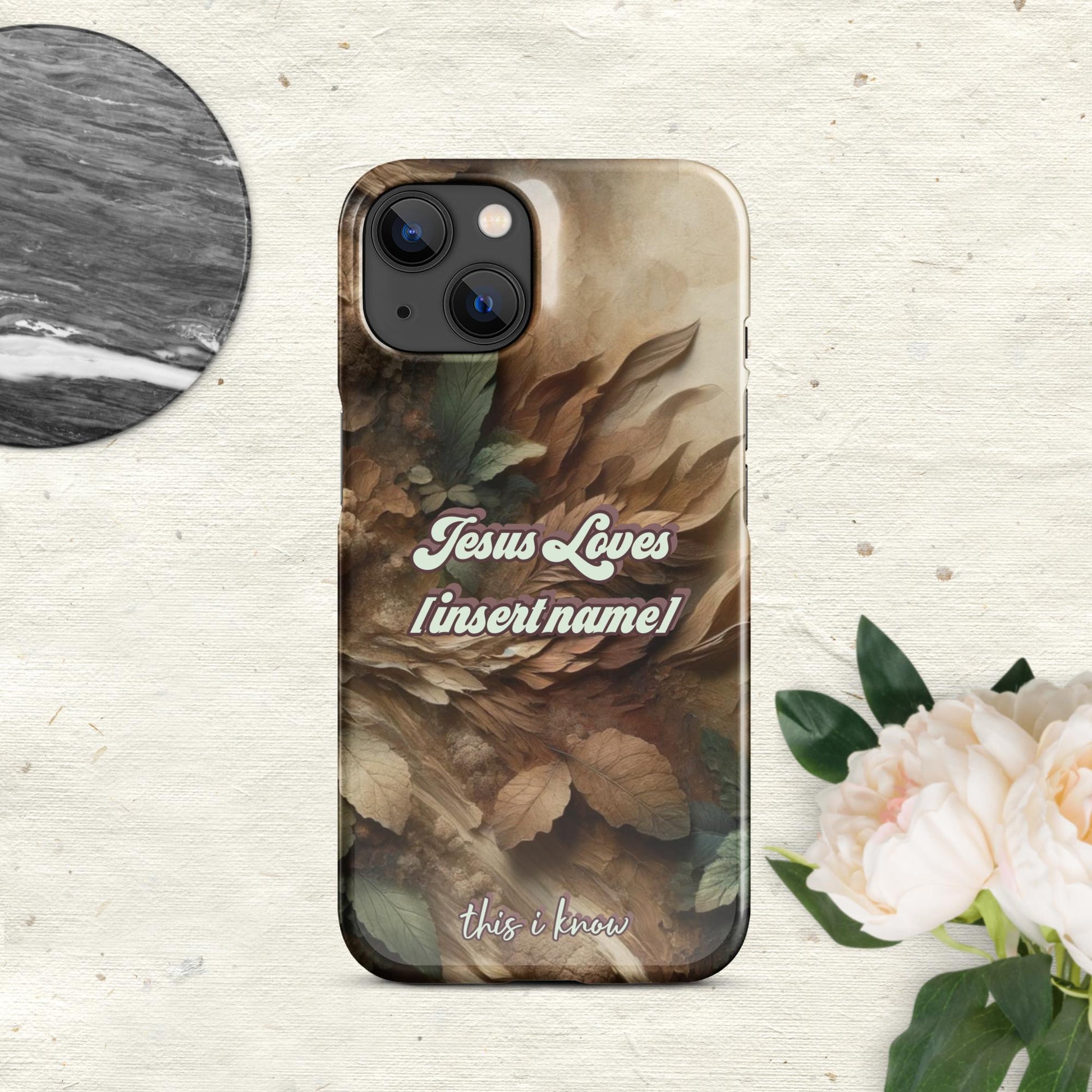 Trendyguard Glossy / iPhone 14 Jesus Loves [insertname] This I Know | Custom Snap case for iPhone®