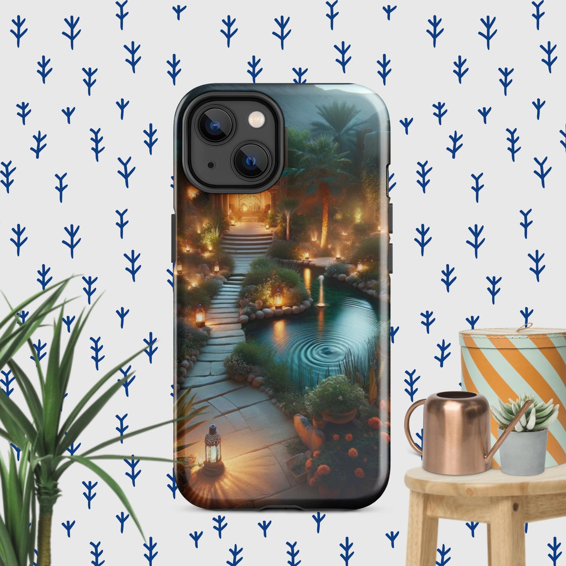 The Hologram Hook Up Glossy / iPhone 14 Peaceful Tranquility Tough Case for iPhone®