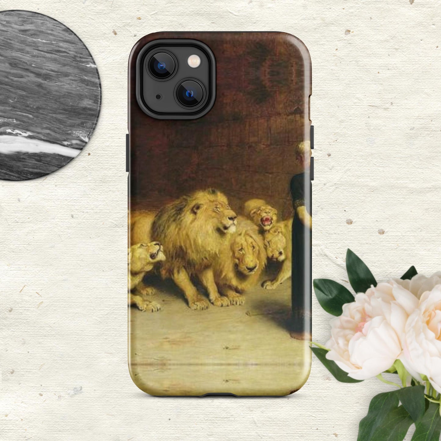 The Hologram Hook Up Glossy / iPhone 14 Plus Briton's Lions Tough Case for iPhone®