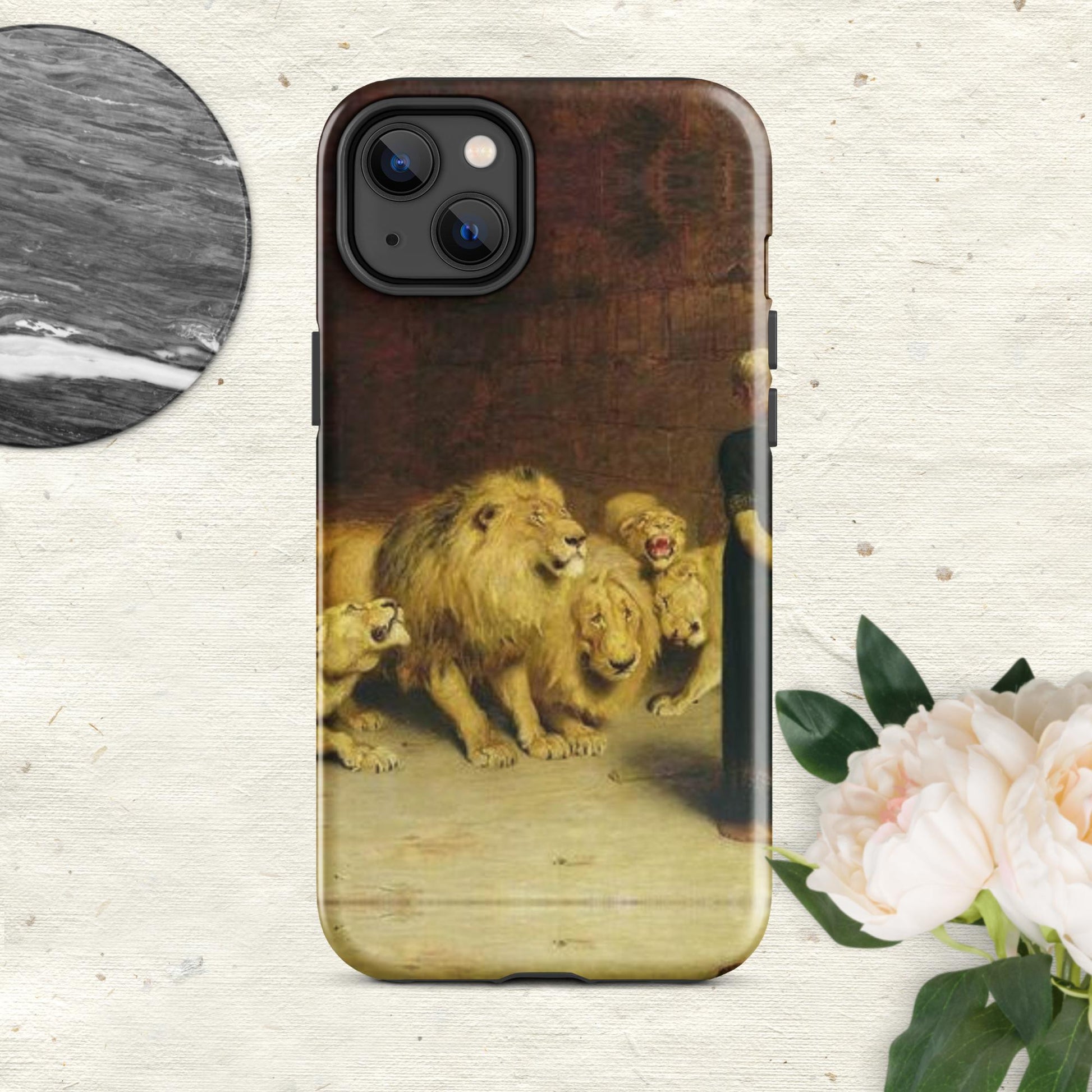 The Hologram Hook Up Glossy / iPhone 14 Plus Briton's Lions Tough Case for iPhone®