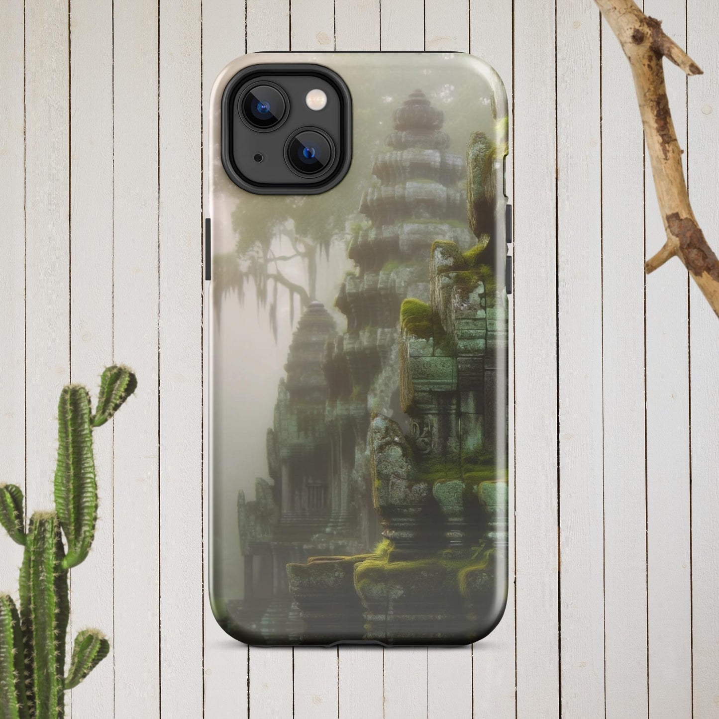 The Hologram Hook Up Glossy / iPhone 14 Plus Cascading Temples Tough Case for iPhone®